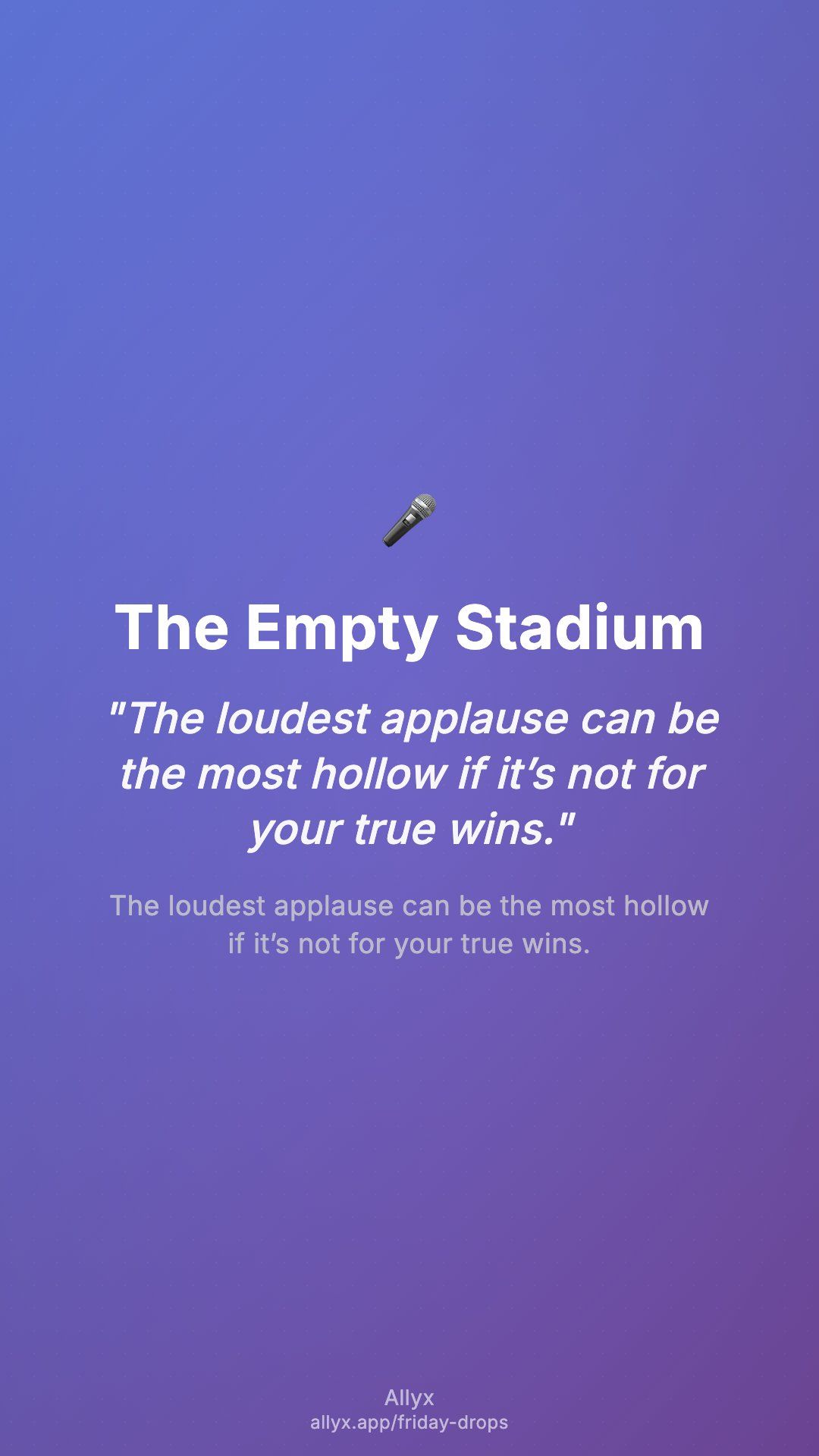 Shareable story card for The Empty Stadium