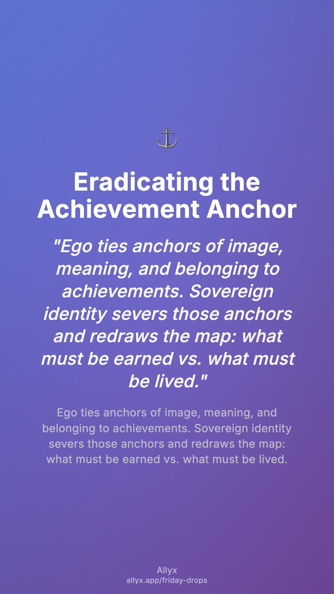 Shareable story card for Eradicating the Achievement Anchor