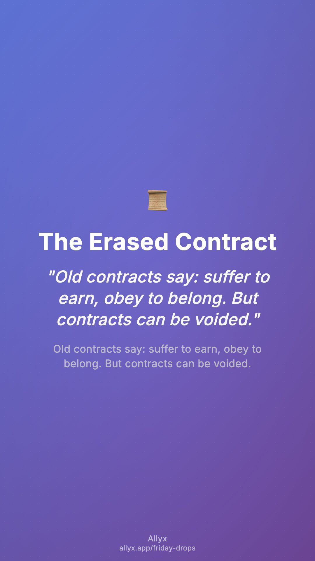 Shareable story card for The Erased Contract
