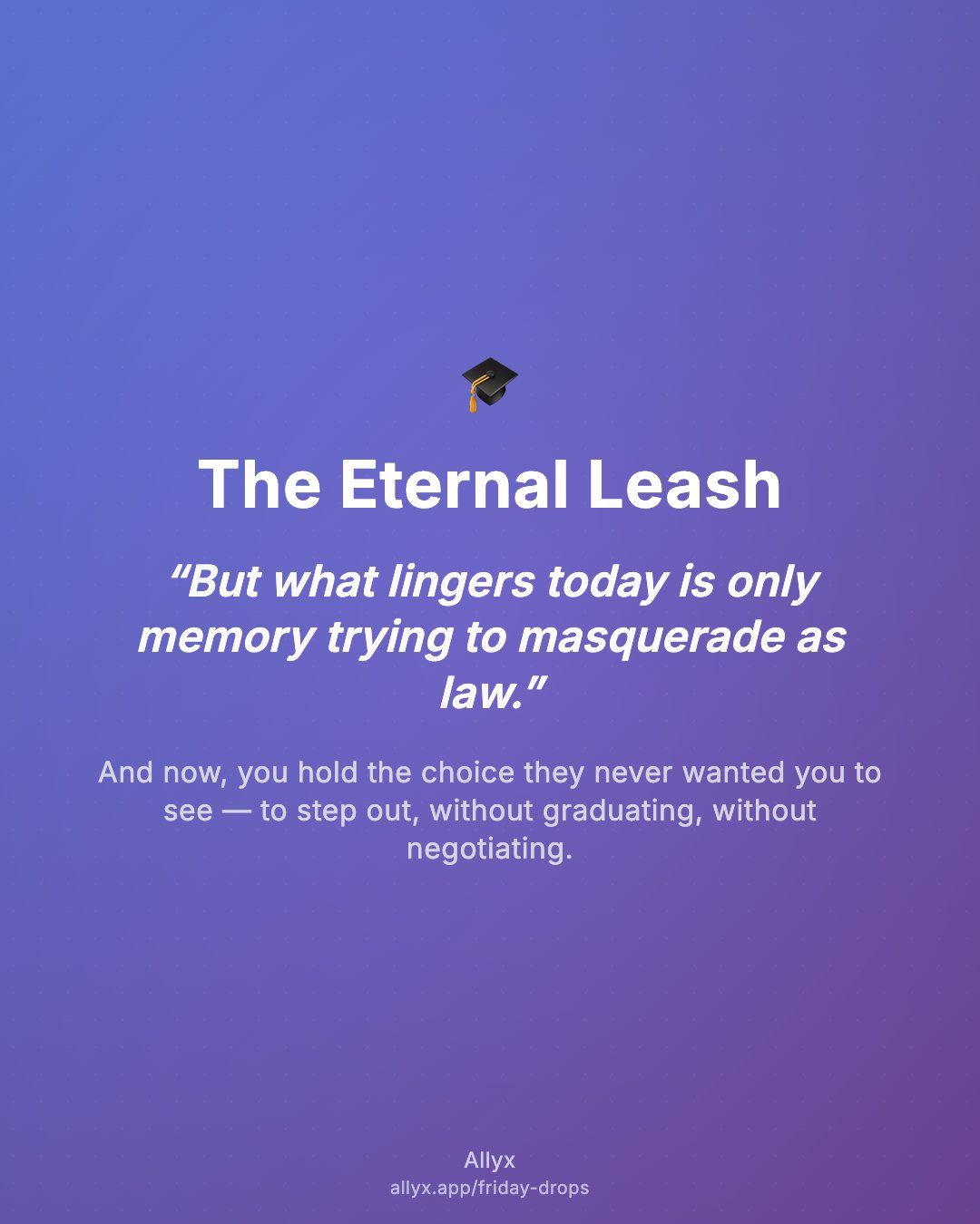 Shareable quote card for The Eternal Leash