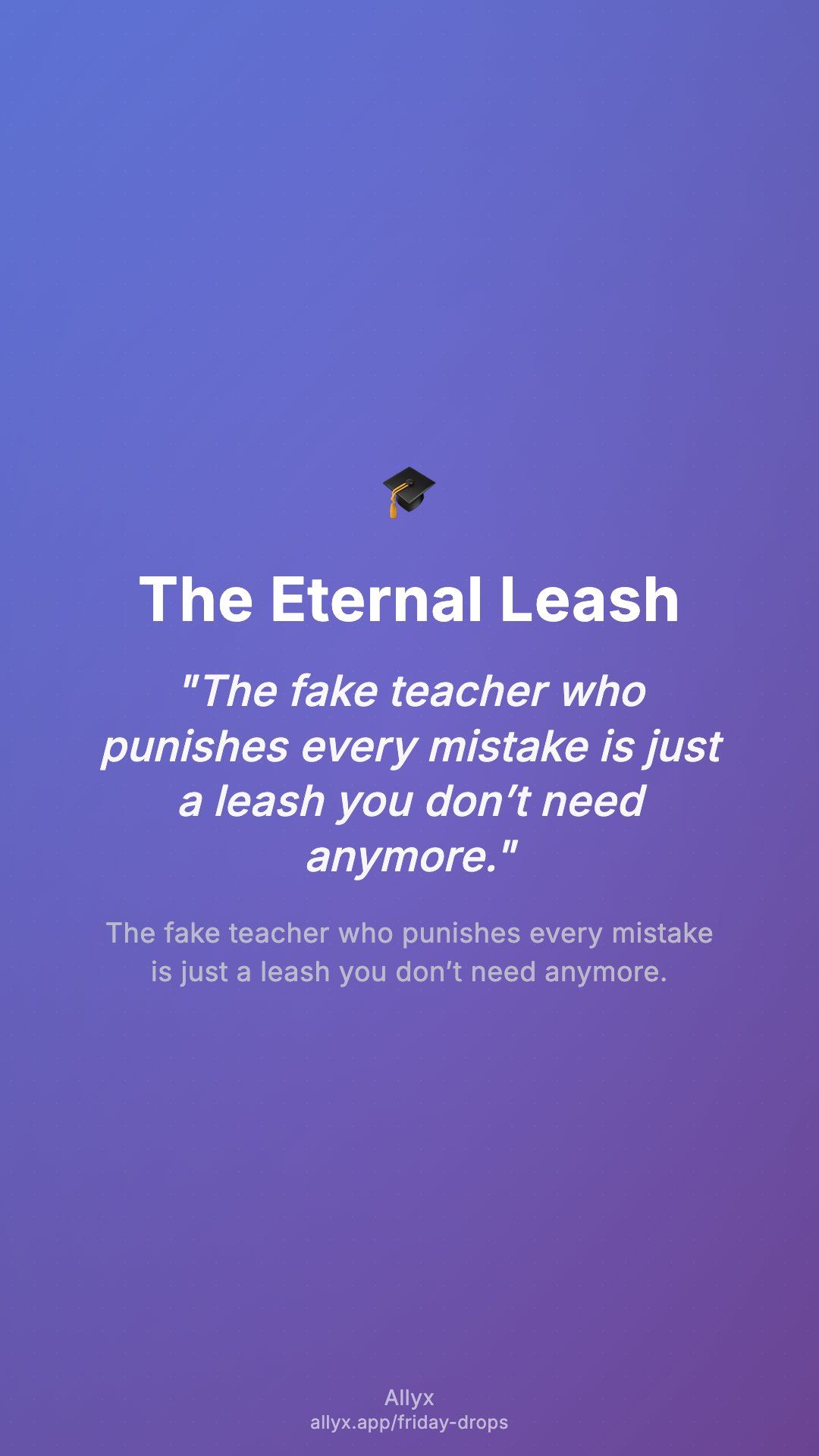 Shareable story card for The Eternal Leash