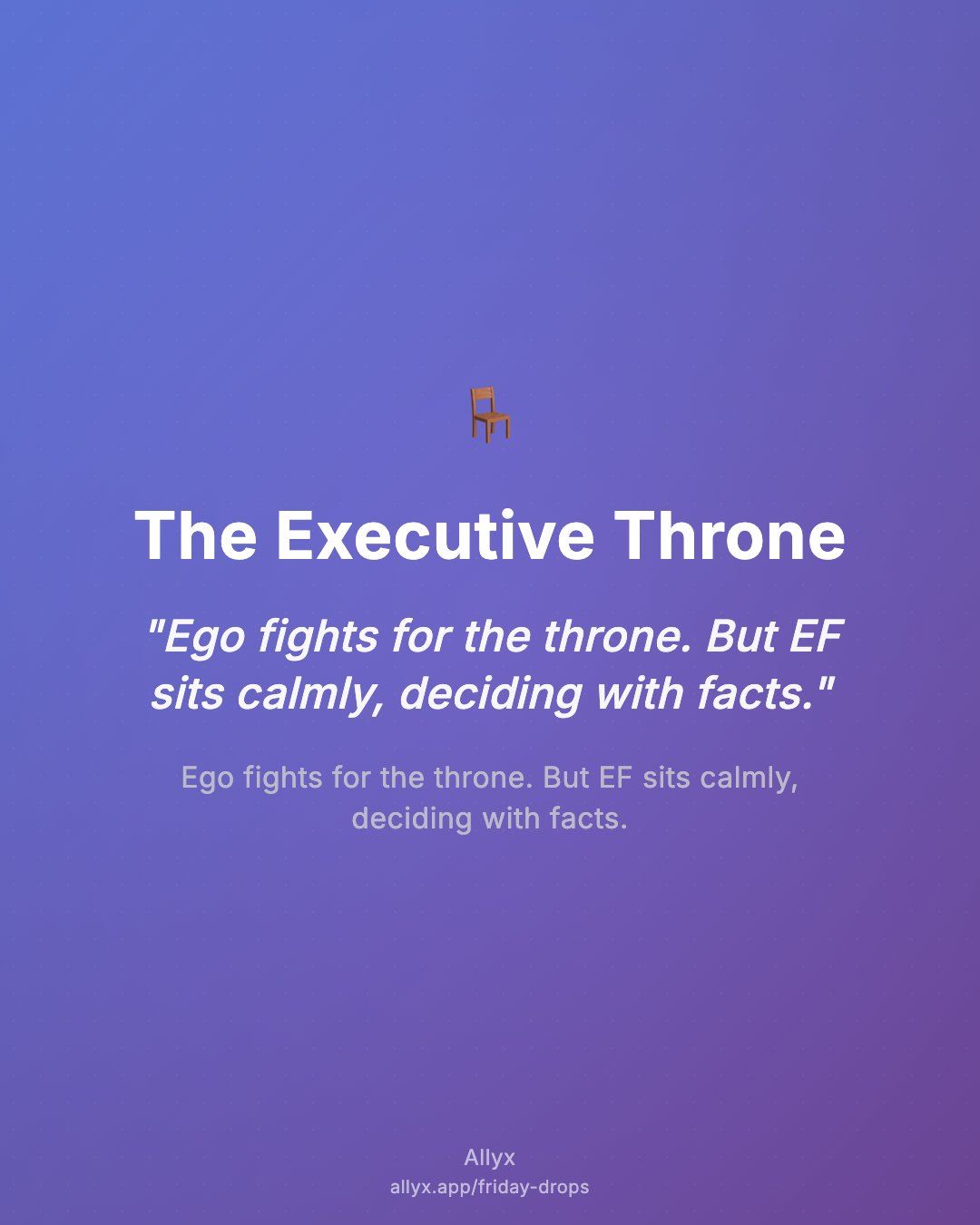 Shareable quote card for The Executive Throne