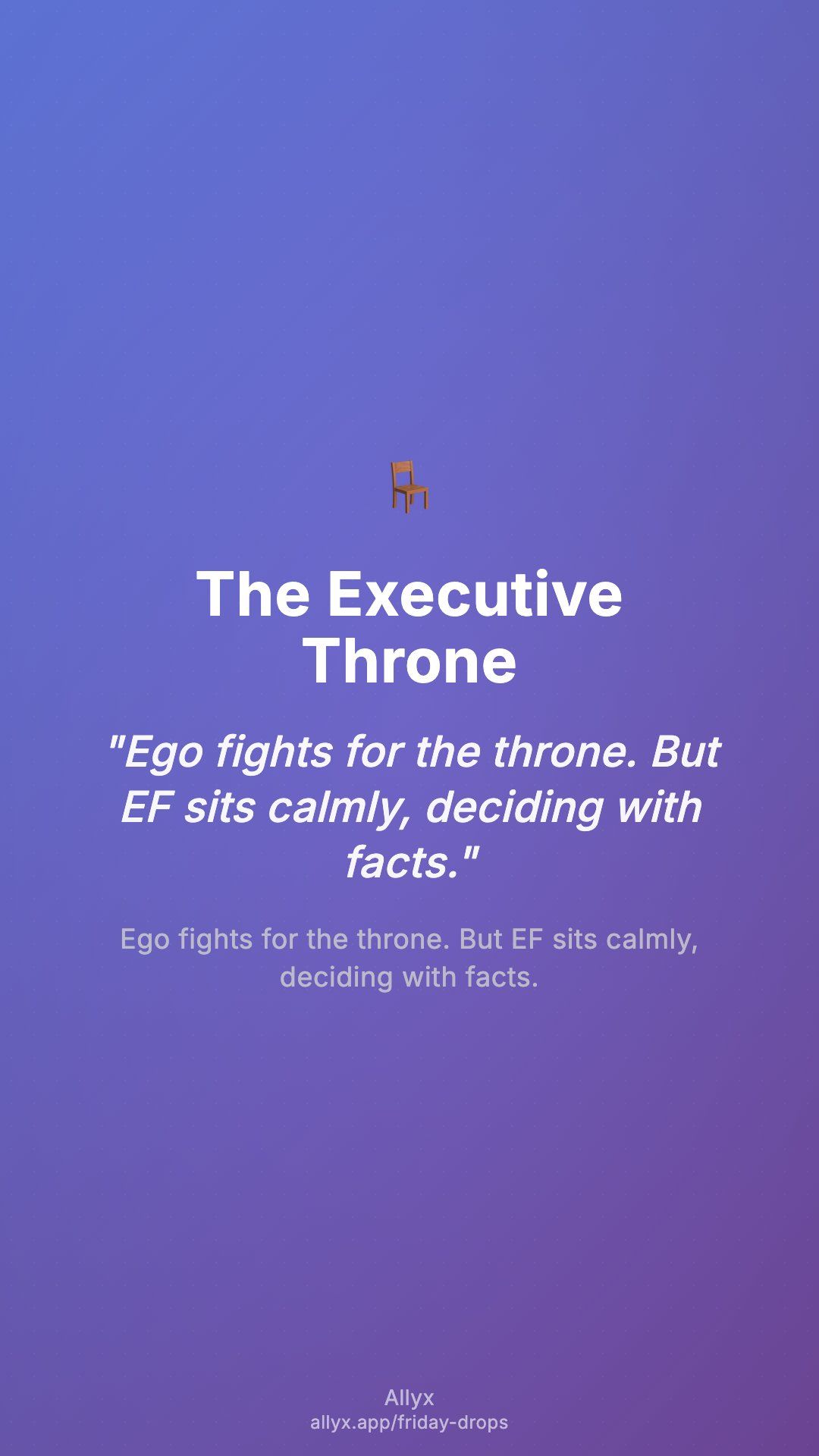 Shareable story card for The Executive Throne