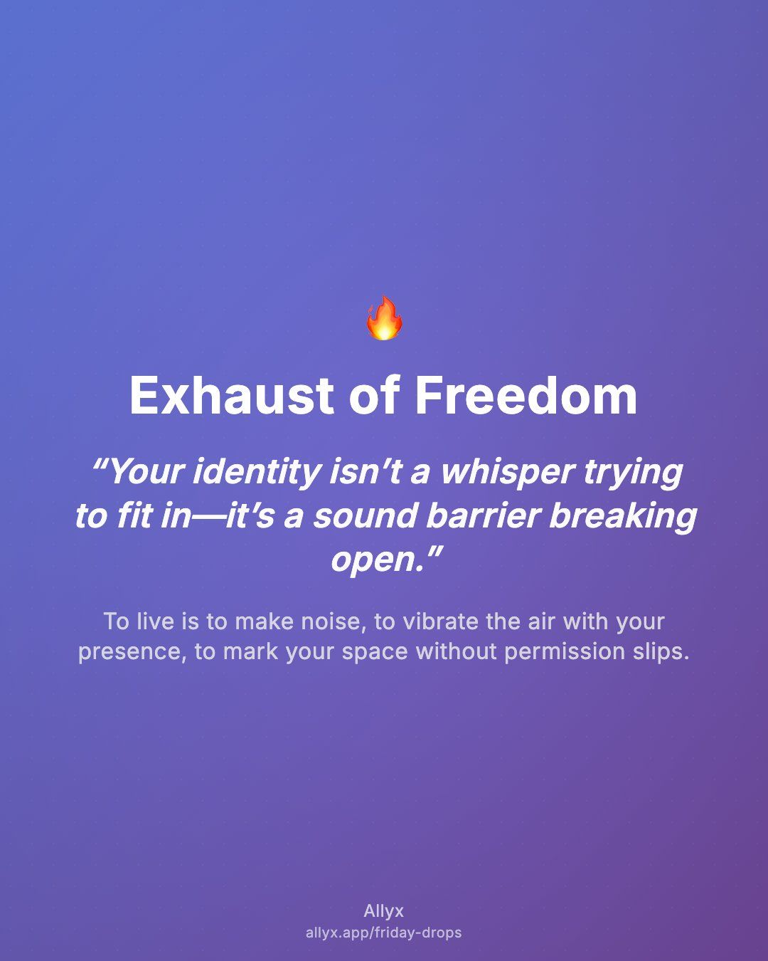 Shareable quote card for Exhaust of Freedom