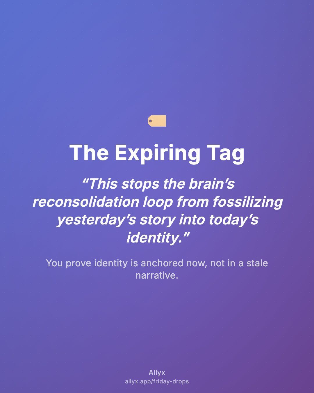 Shareable quote card for The Expiring Tag