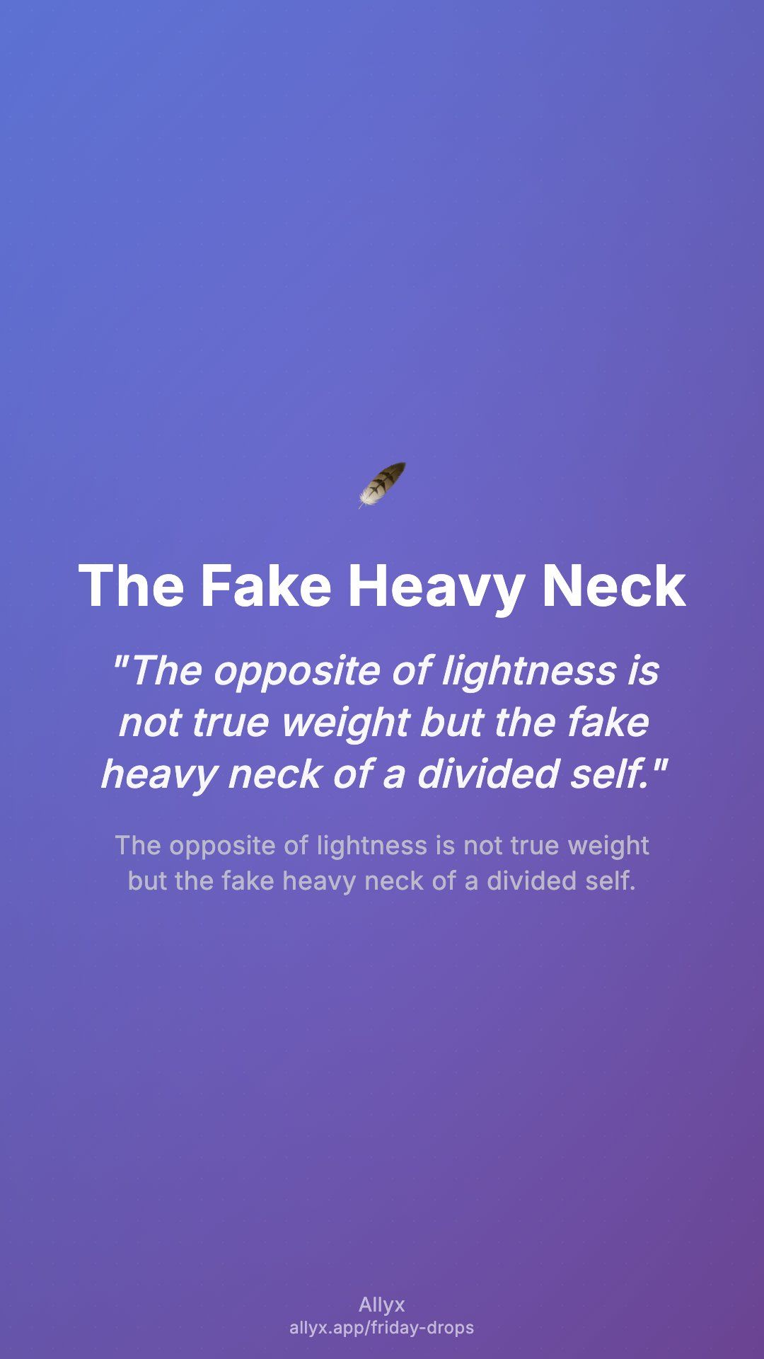 Shareable story card for The Fake Heavy Neck