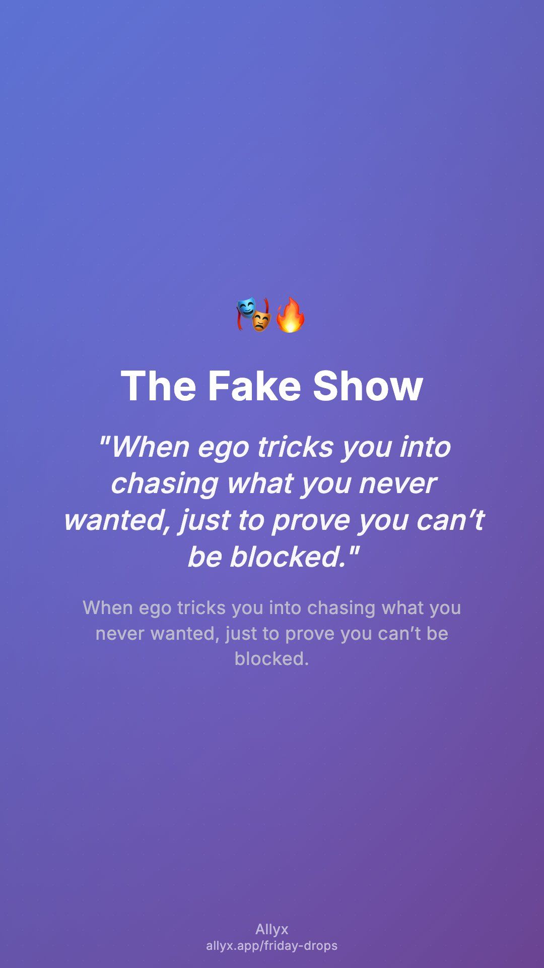 Shareable story card for The Fake Show