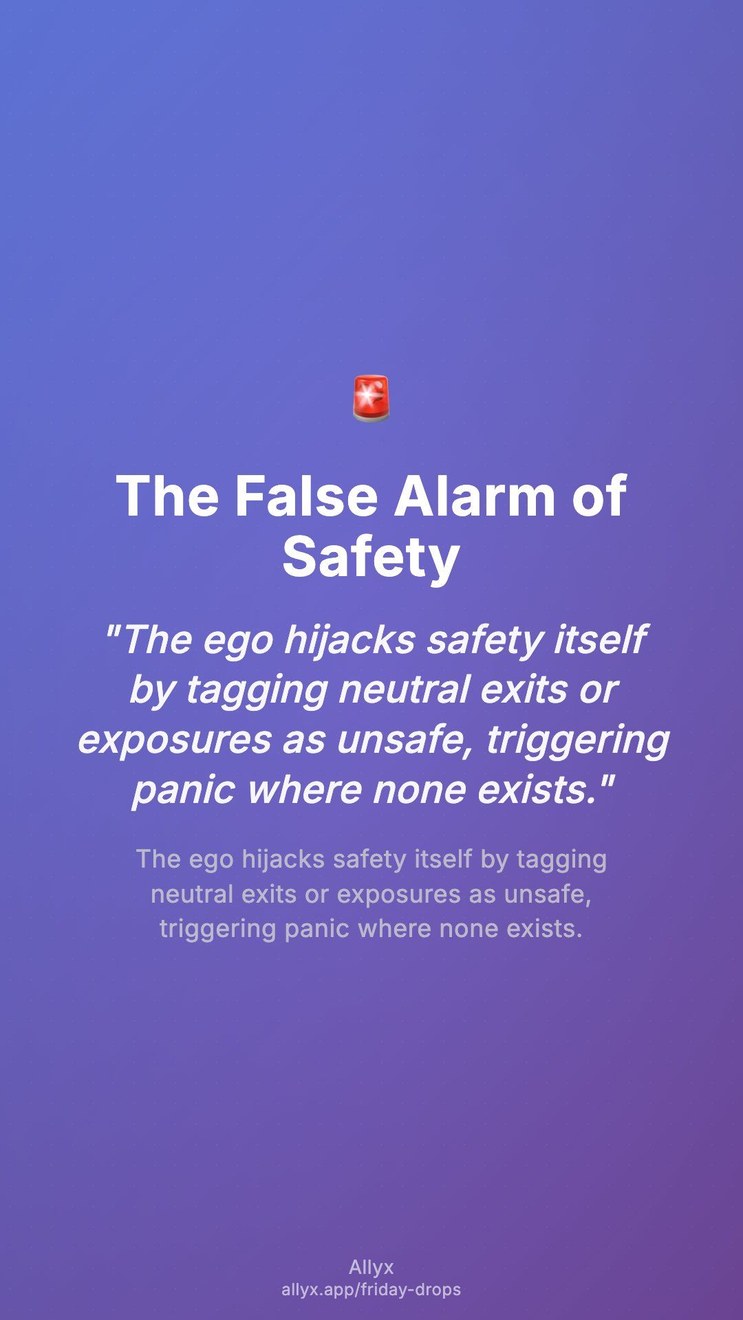 Shareable story card for The False Alarm of Safety