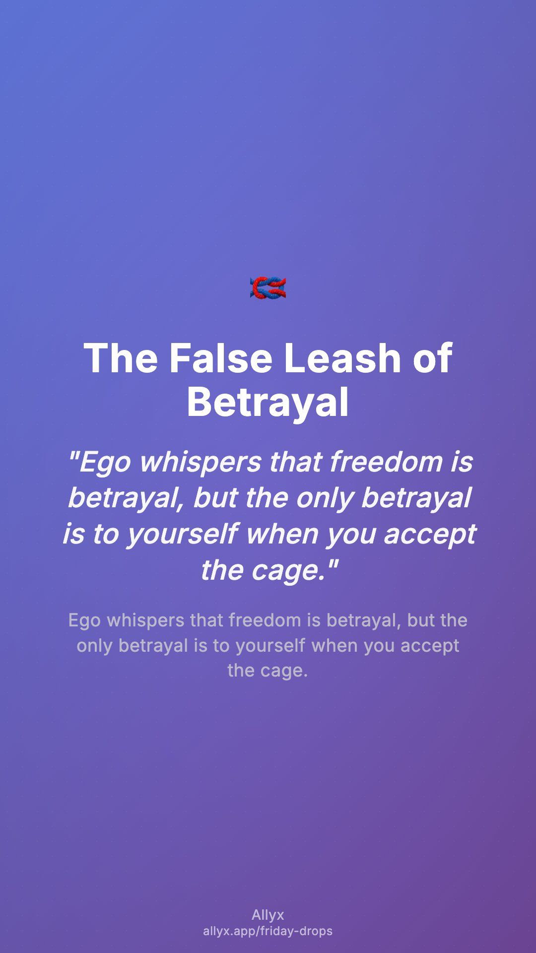 Shareable story card for The False Leash of Betrayal