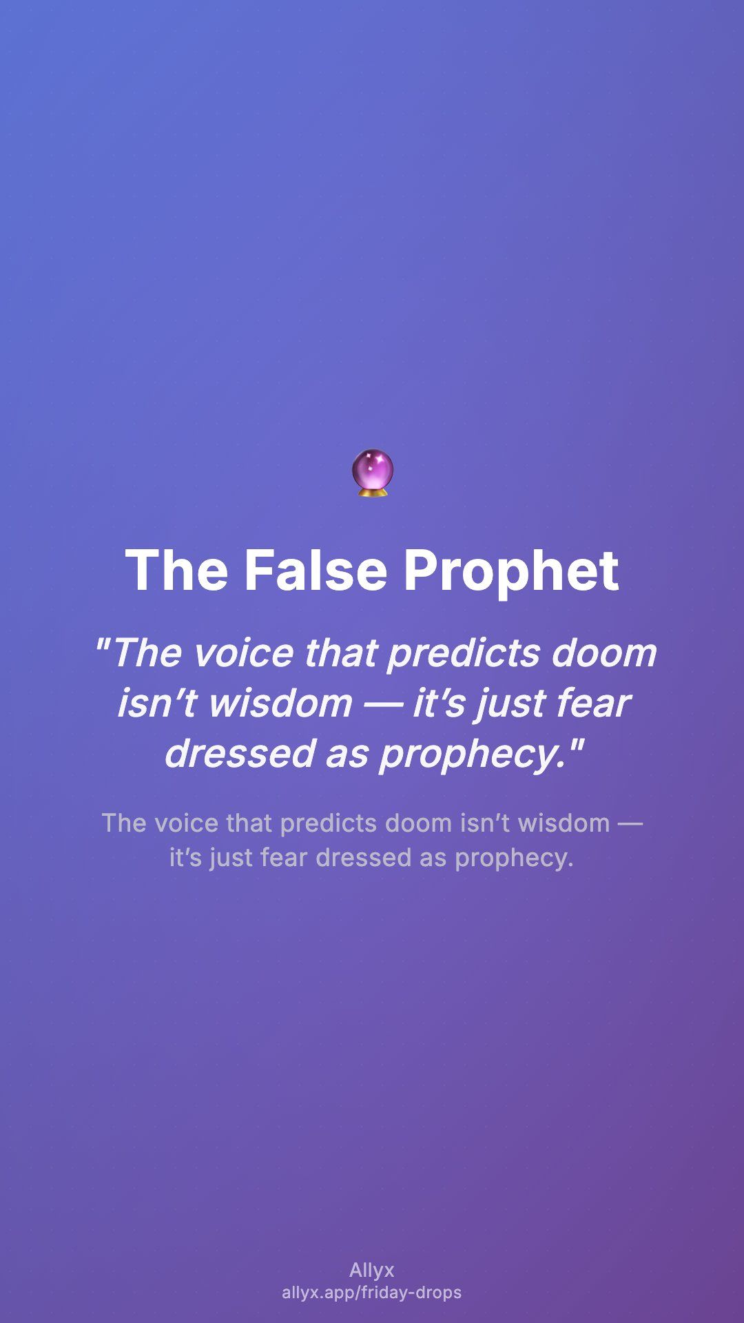 Shareable story card for The False Prophet