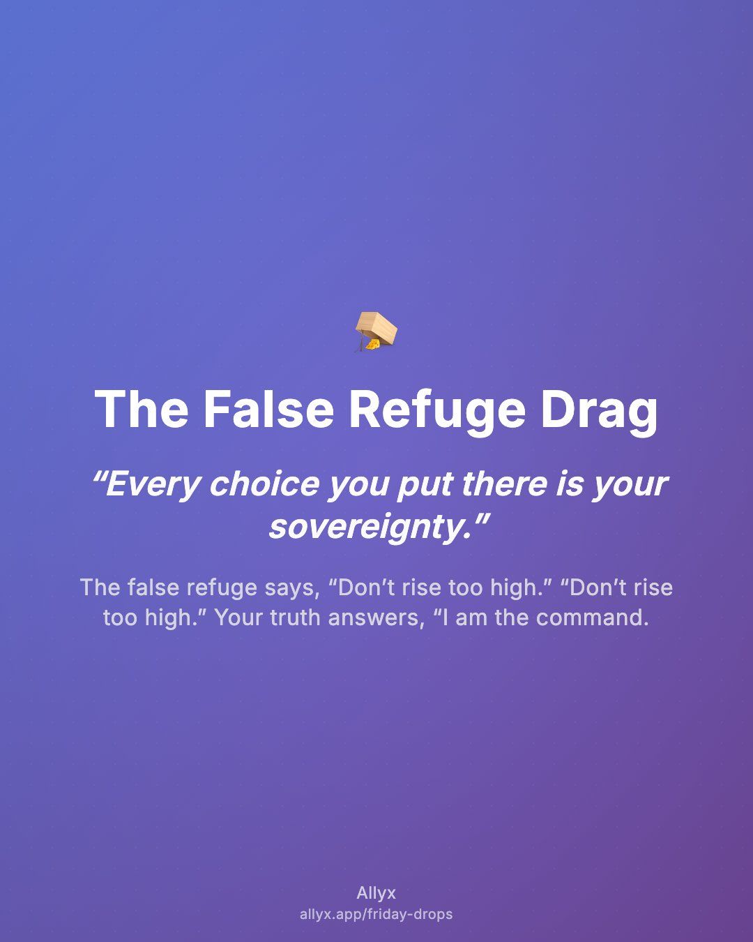 Shareable quote card for The False Refuge Drag