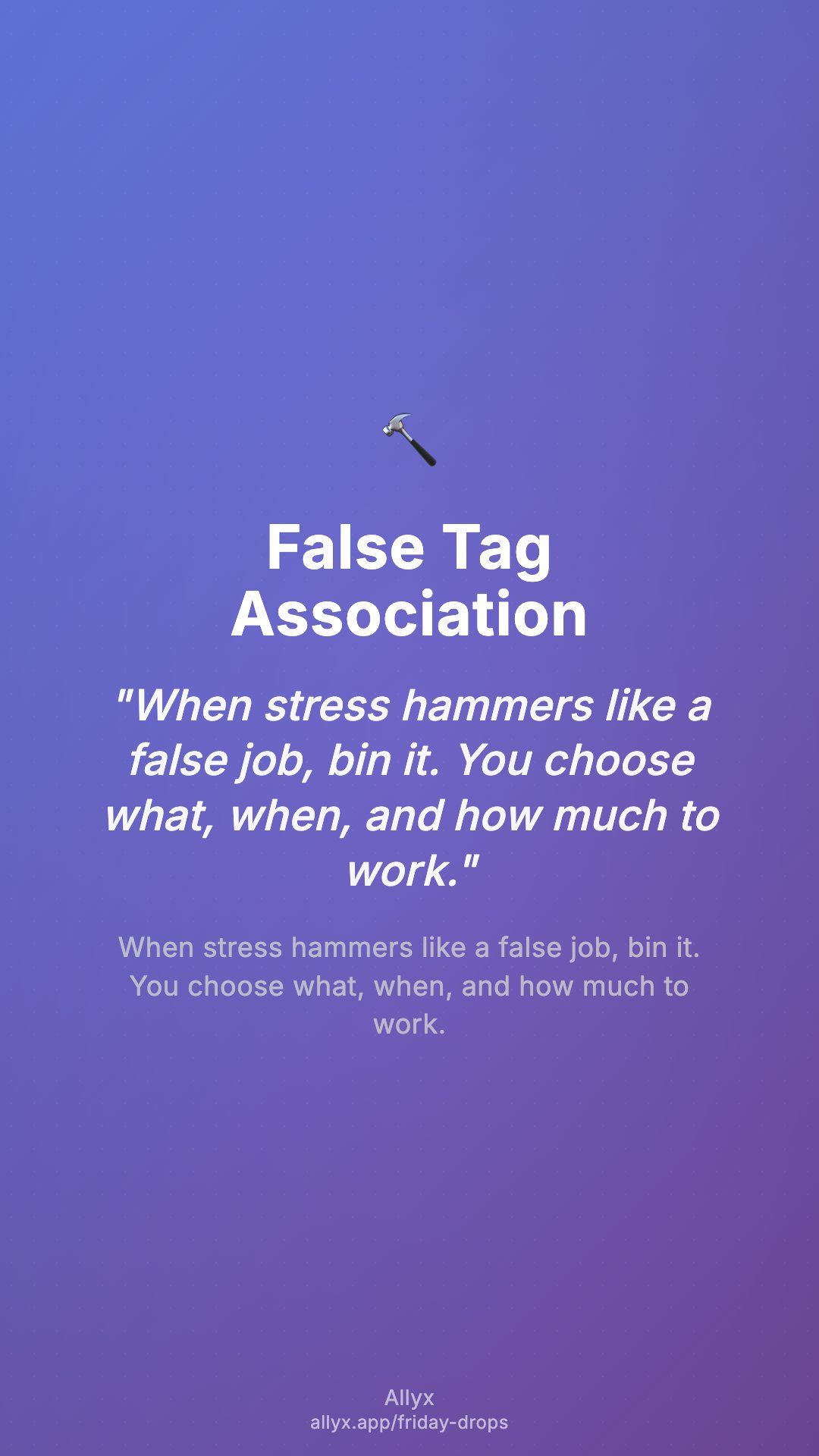 Shareable story card for False Tag Association
