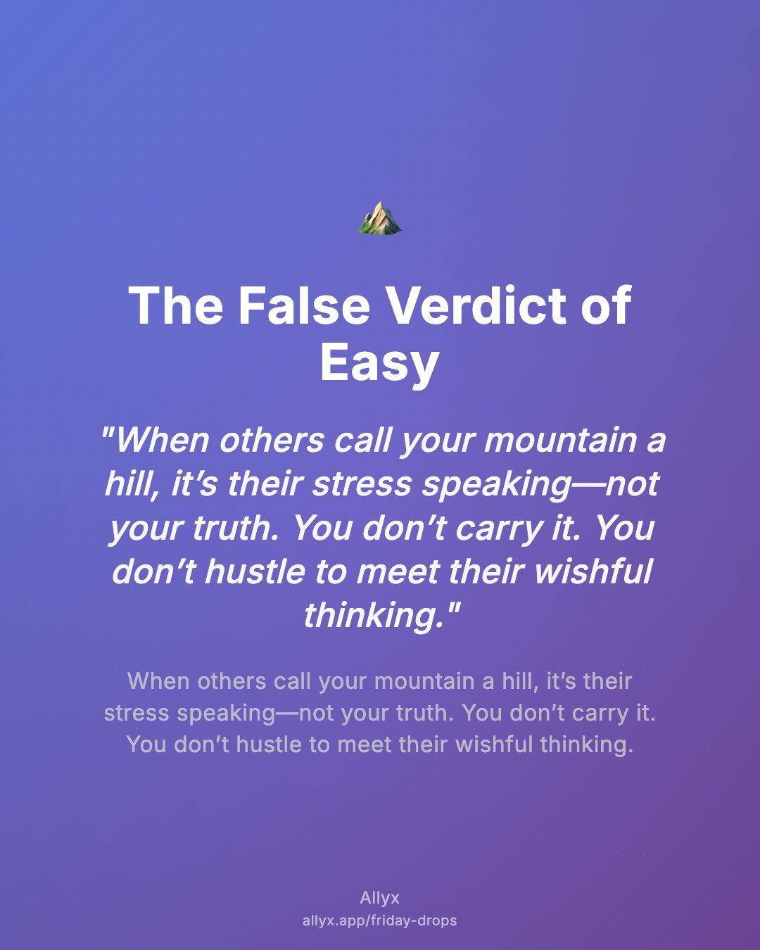 Shareable quote card for The False Verdict of Easy