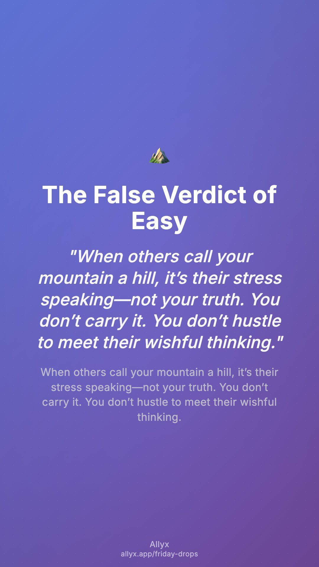 Shareable story card for The False Verdict of Easy