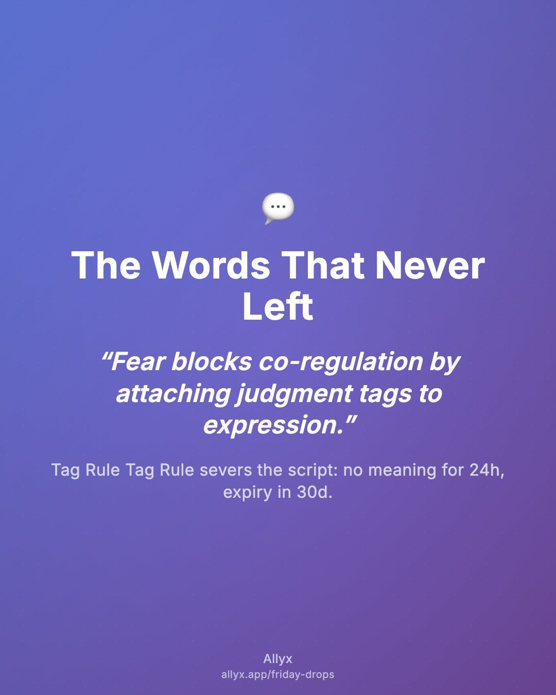 Shareable quote card for The Words That Never Left