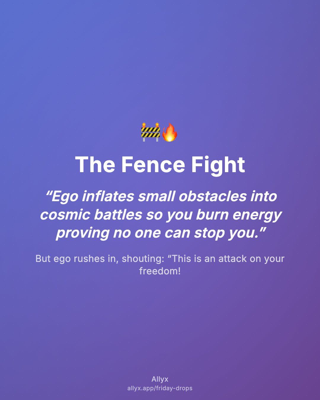 Shareable quote card for The Fence Fight