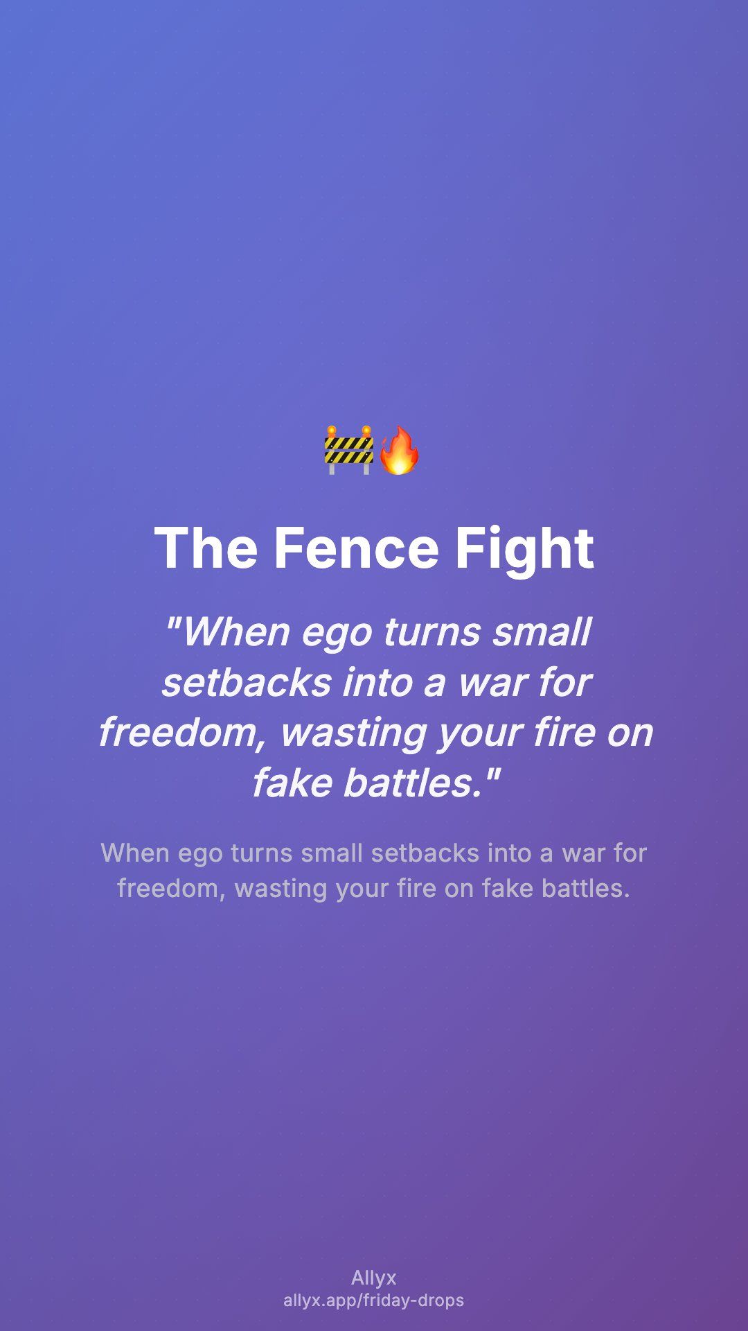 Shareable story card for The Fence Fight
