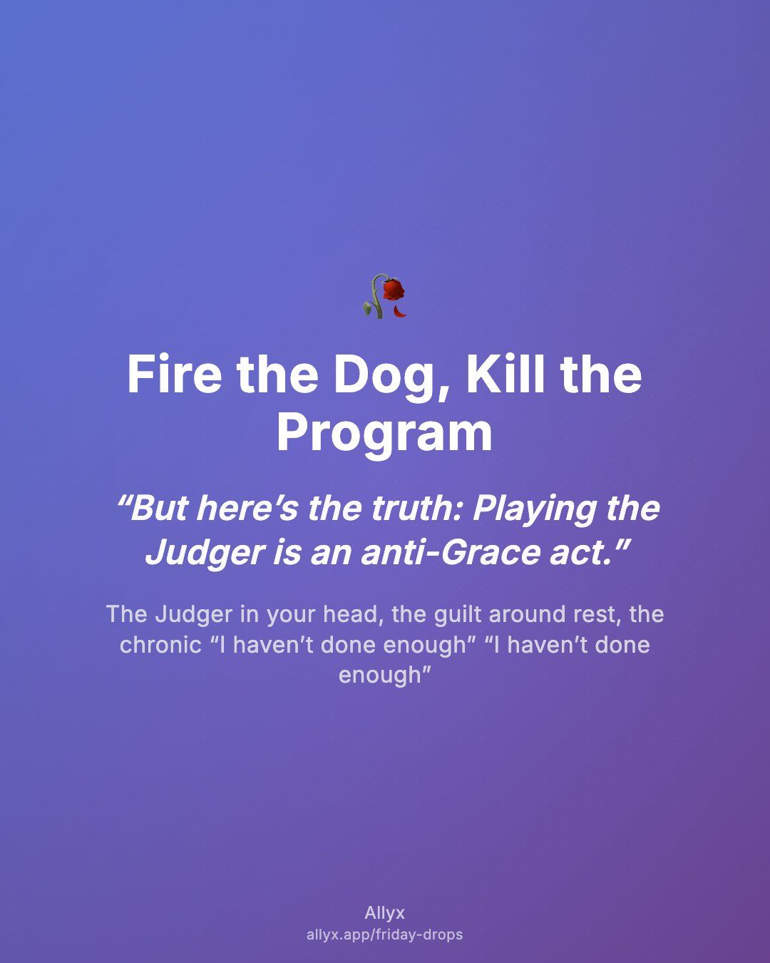 Shareable quote card for Fire the Dog, Kill the Program