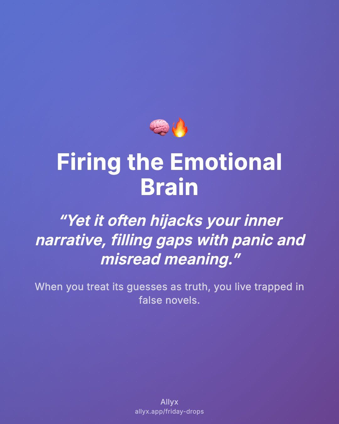 Shareable quote card for Firing the Emotional Brain