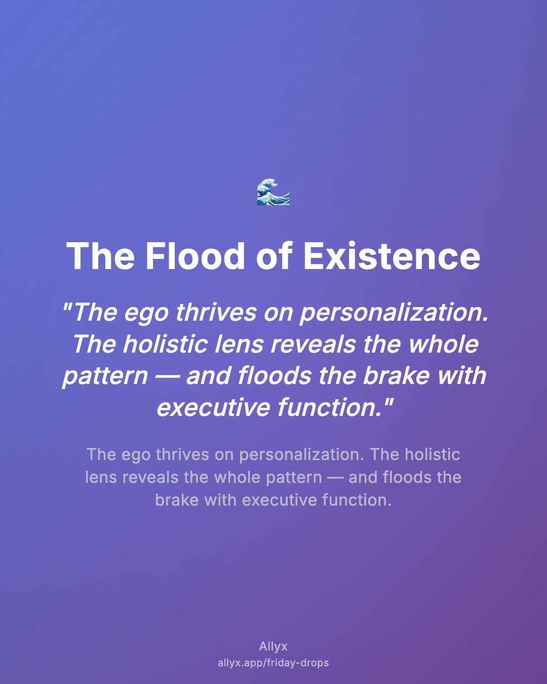 Shareable quote card for The Flood of Existence