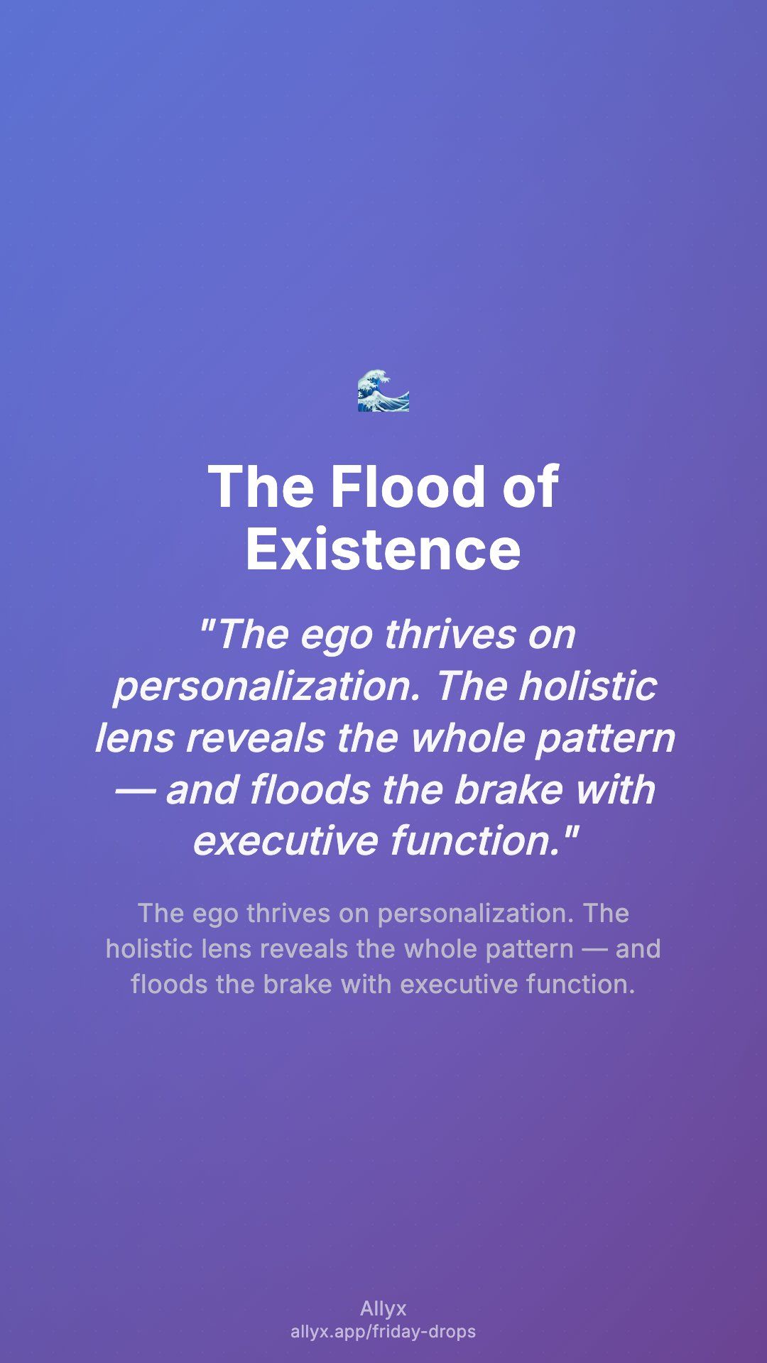 Shareable story card for The Flood of Existence