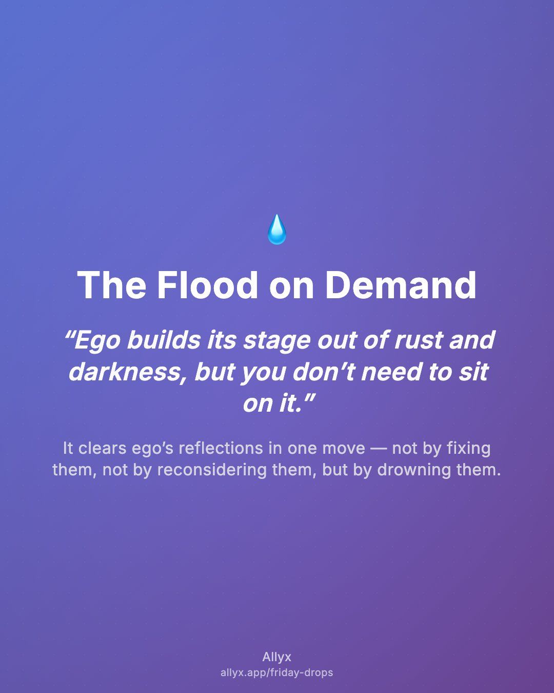 Shareable quote card for The Flood on Demand