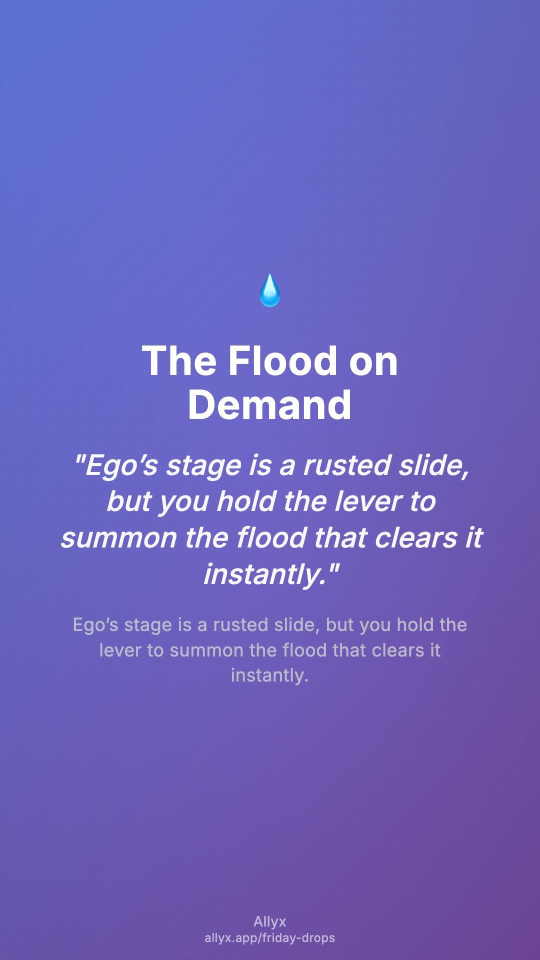 Shareable story card for The Flood on Demand