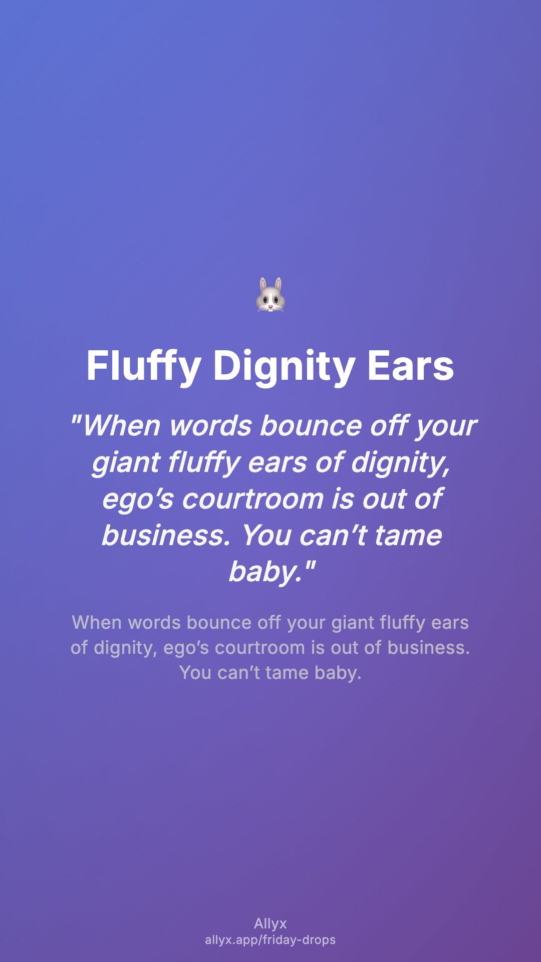 Shareable story card for Fluffy Dignity Ears