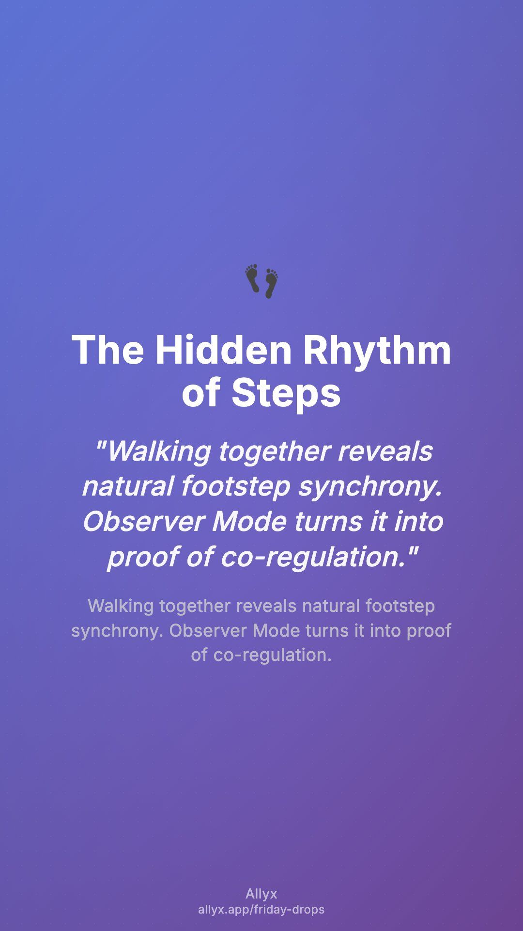 Shareable story card for The Hidden Rhythm of Steps