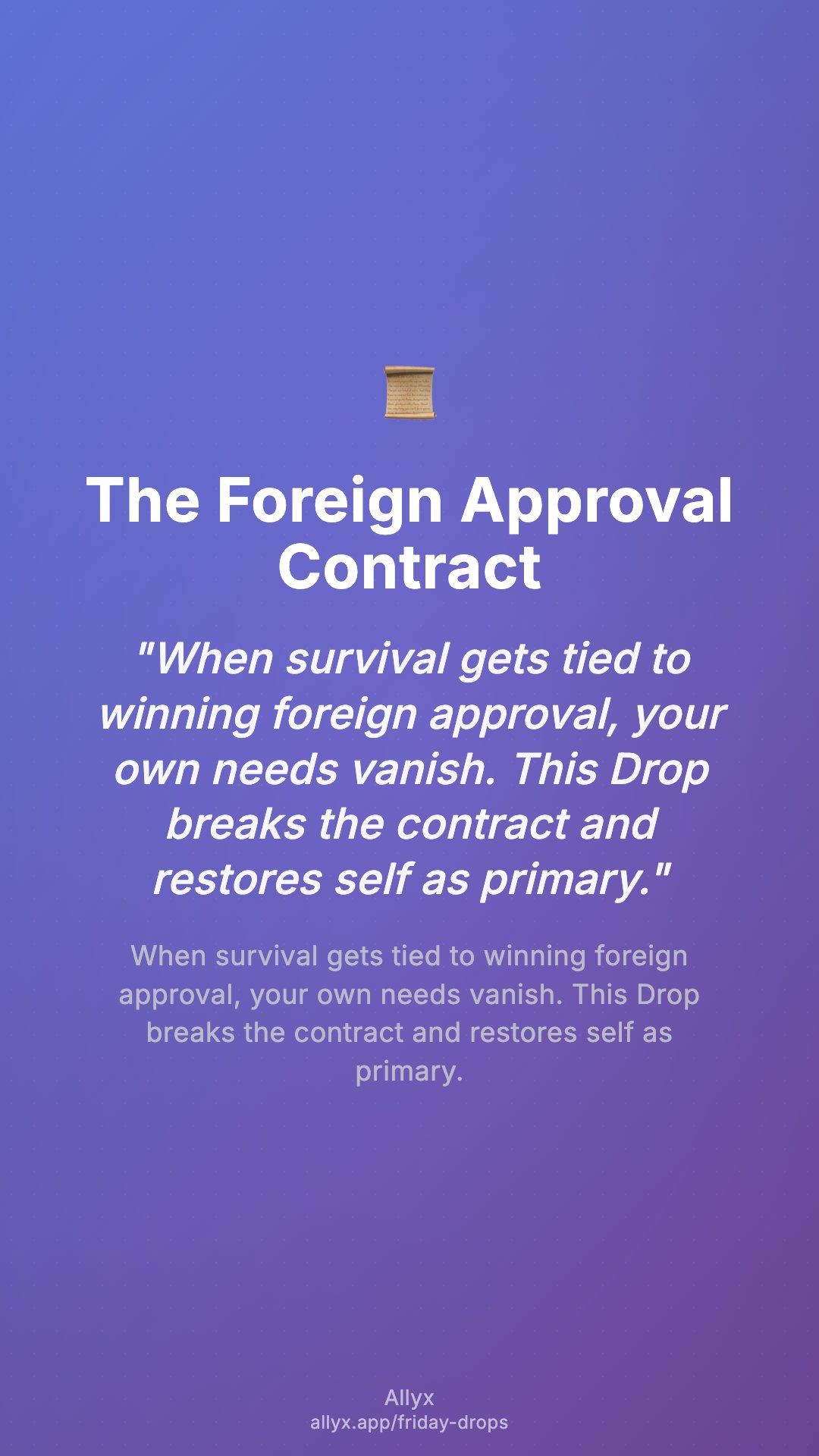 Shareable story card for The Foreign Approval Contract