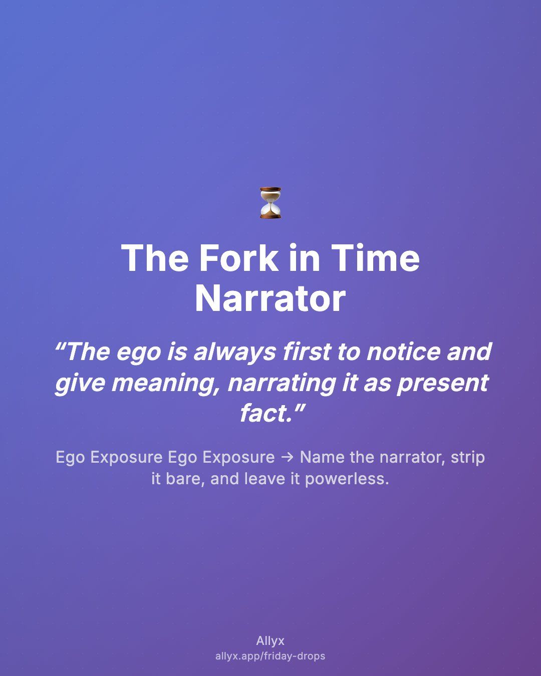 Shareable quote card for The Fork in Time Narrator