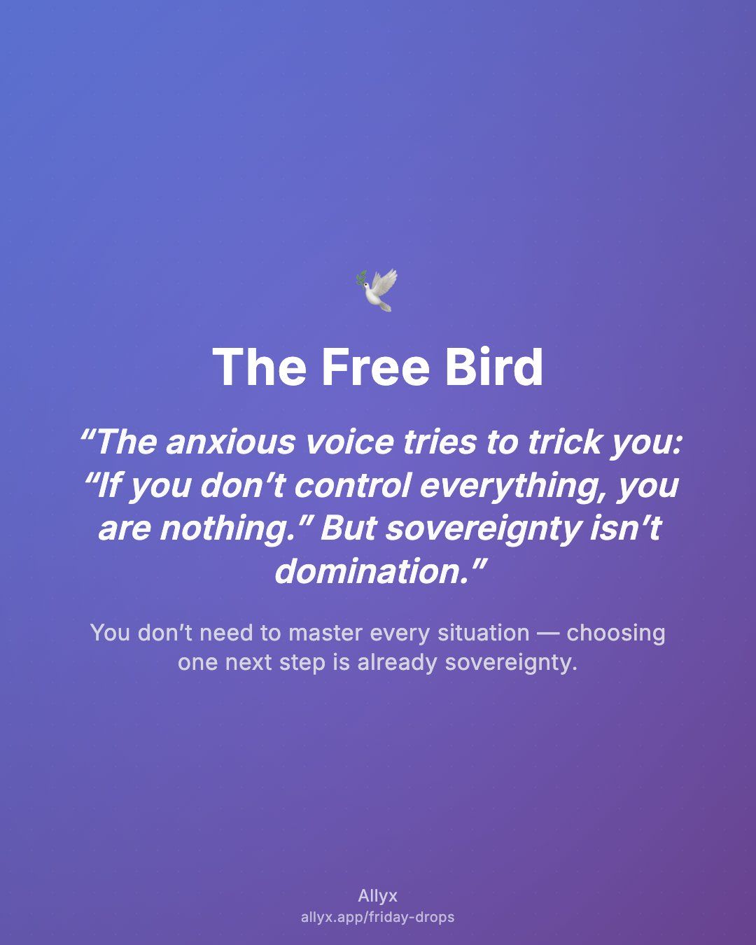 Shareable quote card for The Free Bird