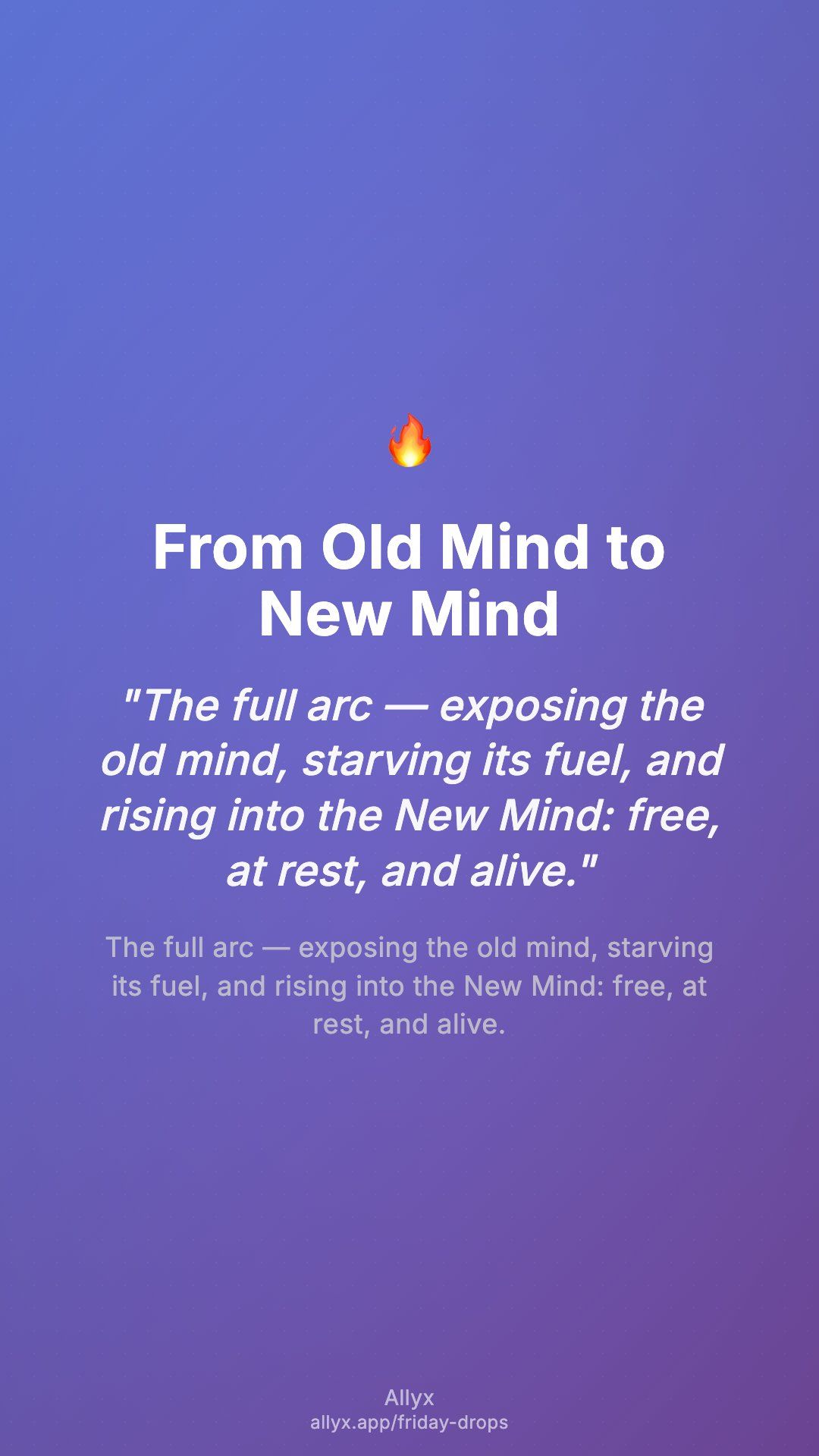 Shareable story card for From Old Mind to New Mind