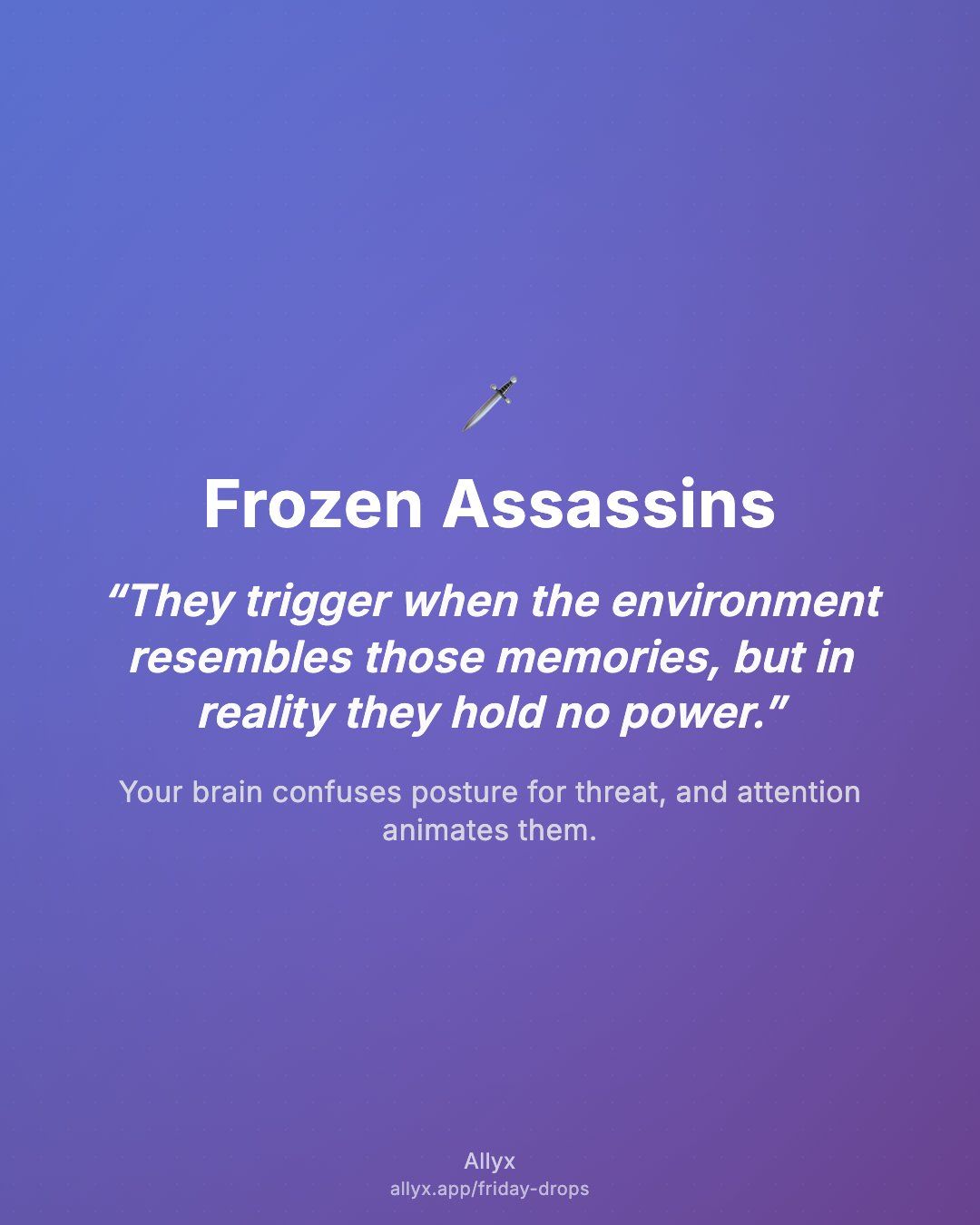Shareable quote card for Frozen Assassins