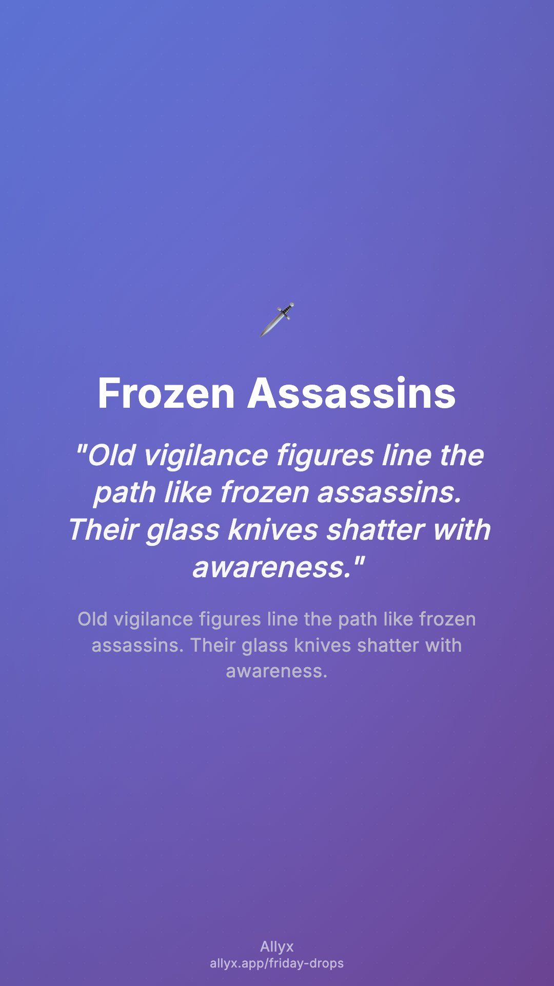 Shareable story card for Frozen Assassins