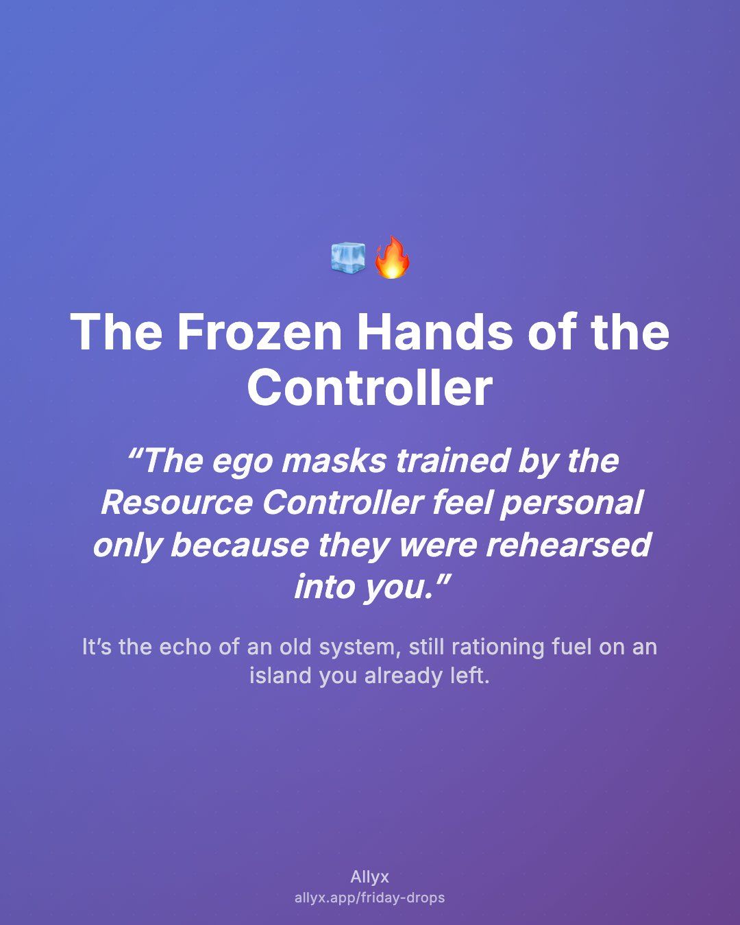 Shareable quote card for The Frozen Hands of the Controller
