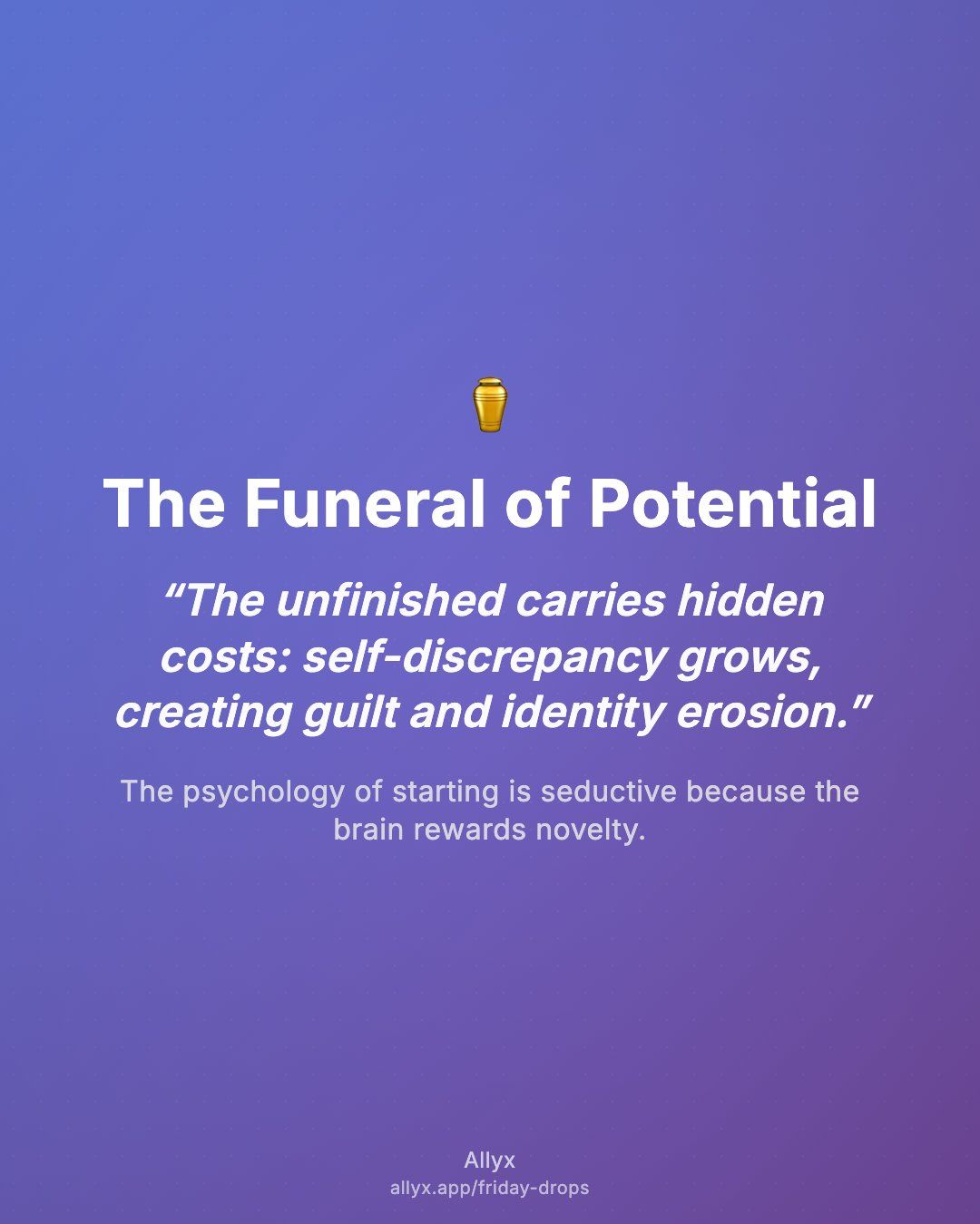 Shareable quote card for The Funeral of Potential