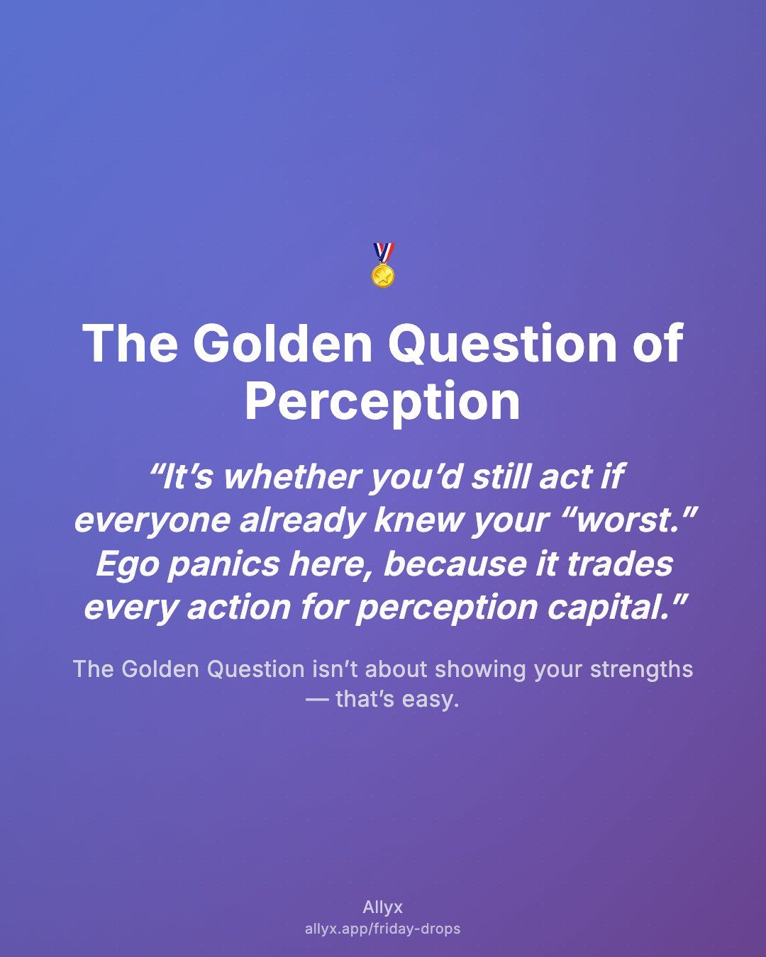 Shareable quote card for The Golden Question of Perception