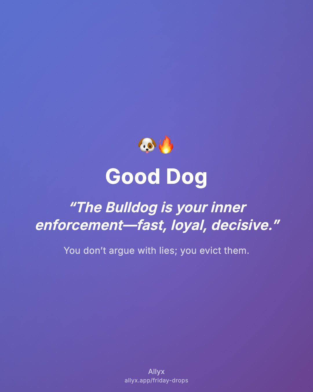 Shareable quote card for Good Dog