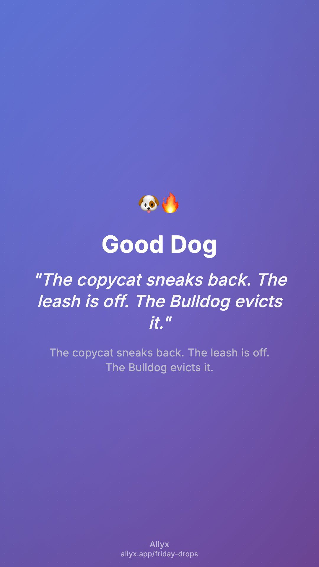 Shareable story card for Good Dog
