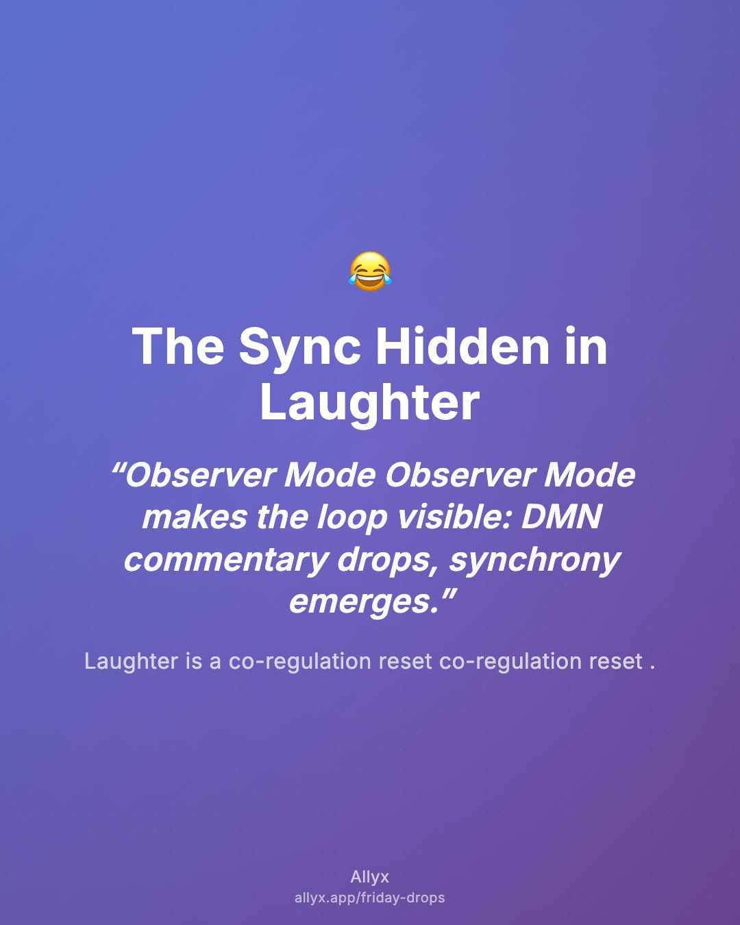 Shareable quote card for The Sync Hidden in Laughter