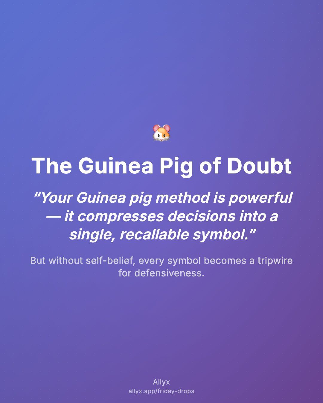 Shareable quote card for The Guinea Pig of Doubt