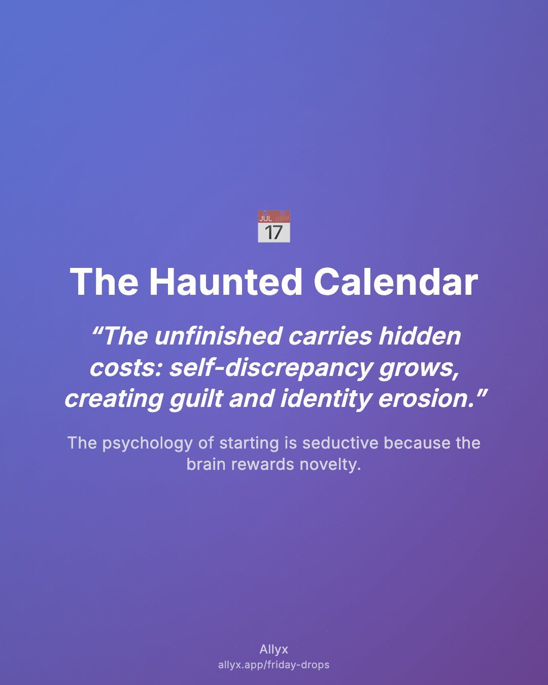 Shareable quote card for The Haunted Calendar