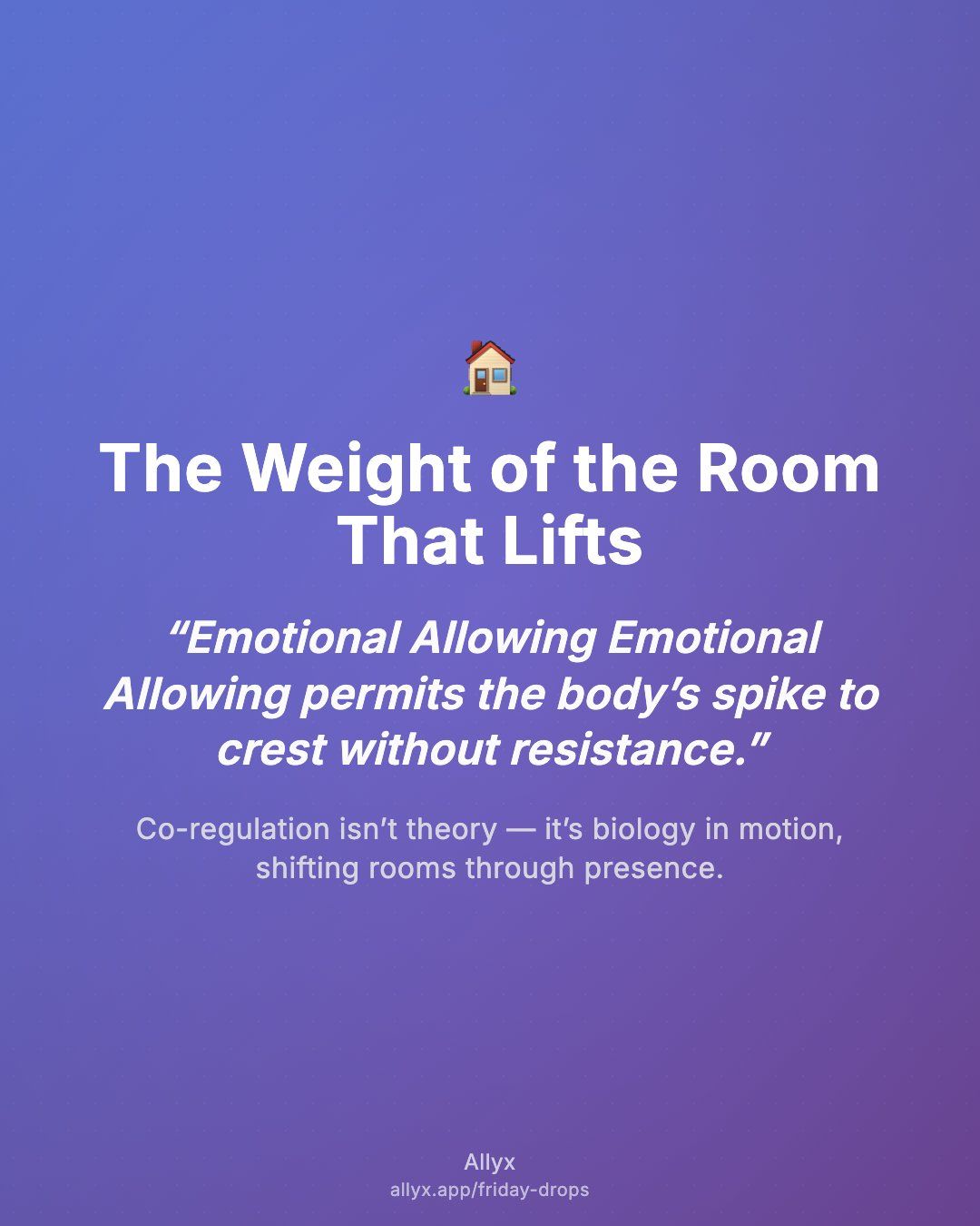 Shareable quote card for The Weight of the Room That Lifts