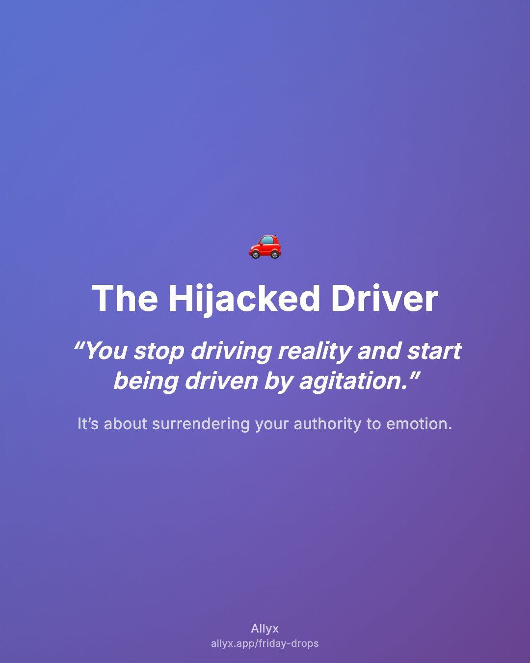 Shareable quote card for The Hijacked Driver