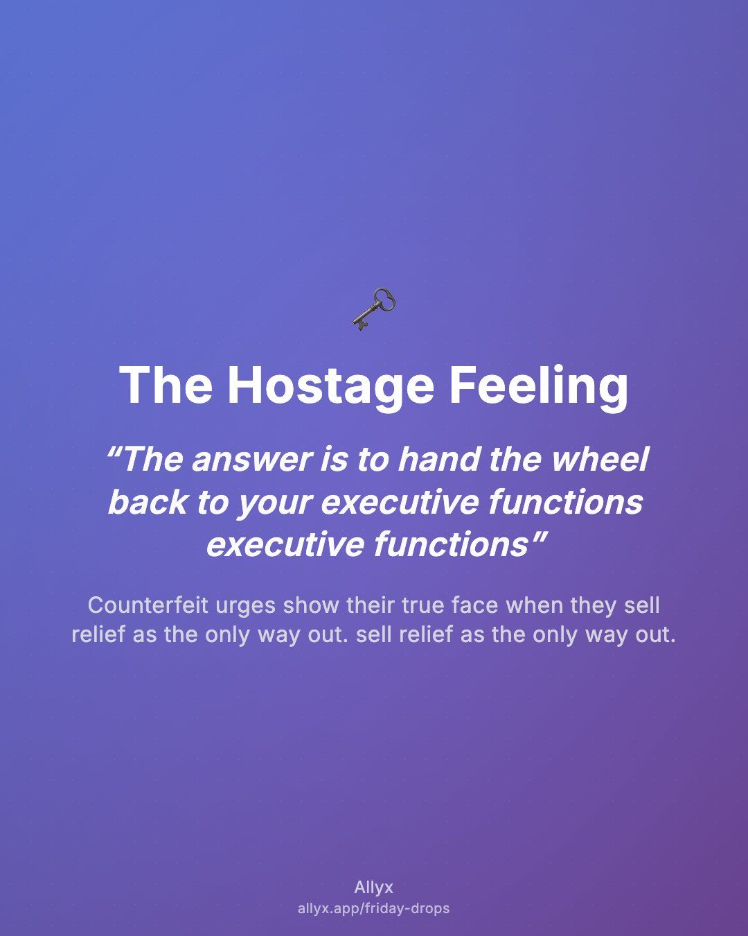 Shareable quote card for The Hostage Feeling