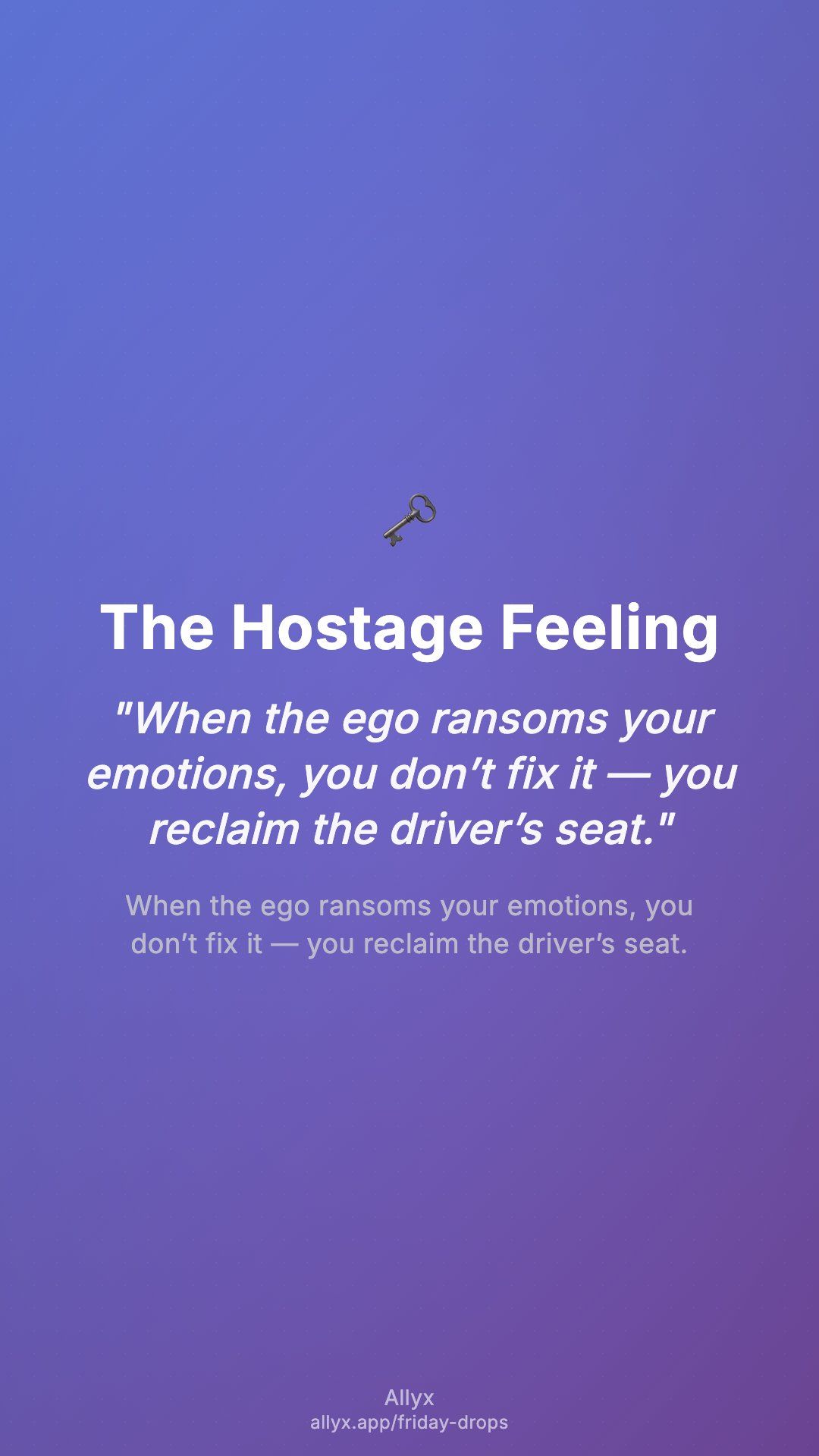 Shareable story card for The Hostage Feeling