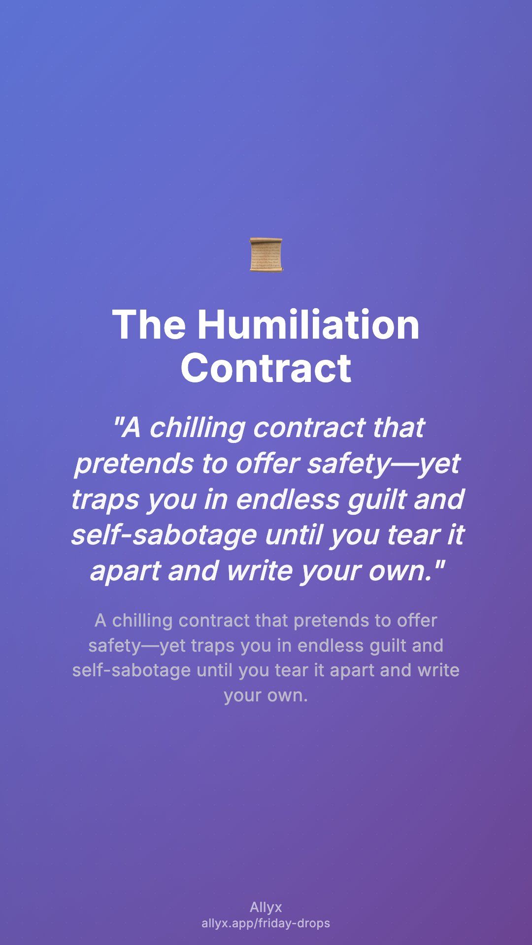 Shareable story card for The Humiliation Contract