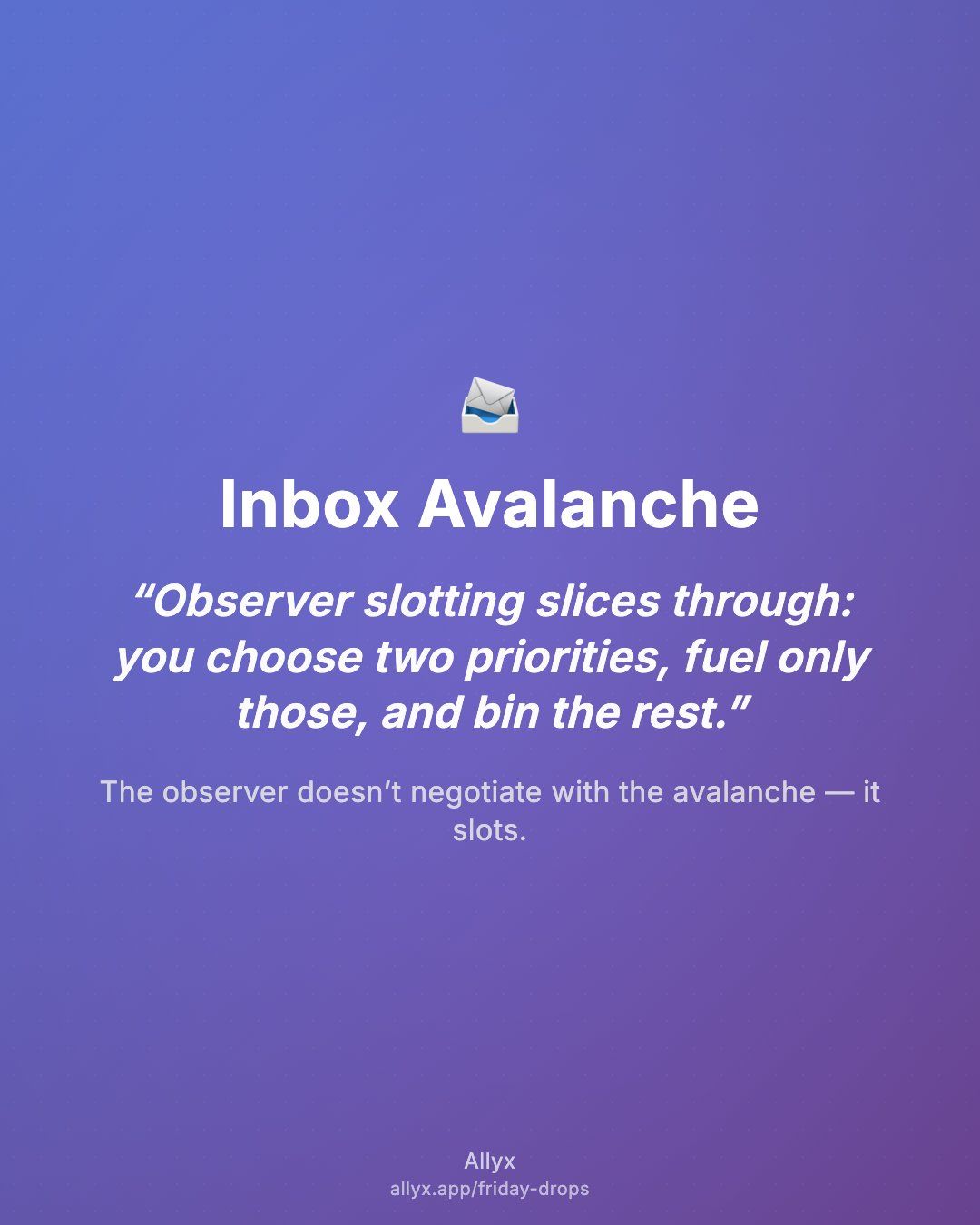 Shareable quote card for Inbox Avalanche