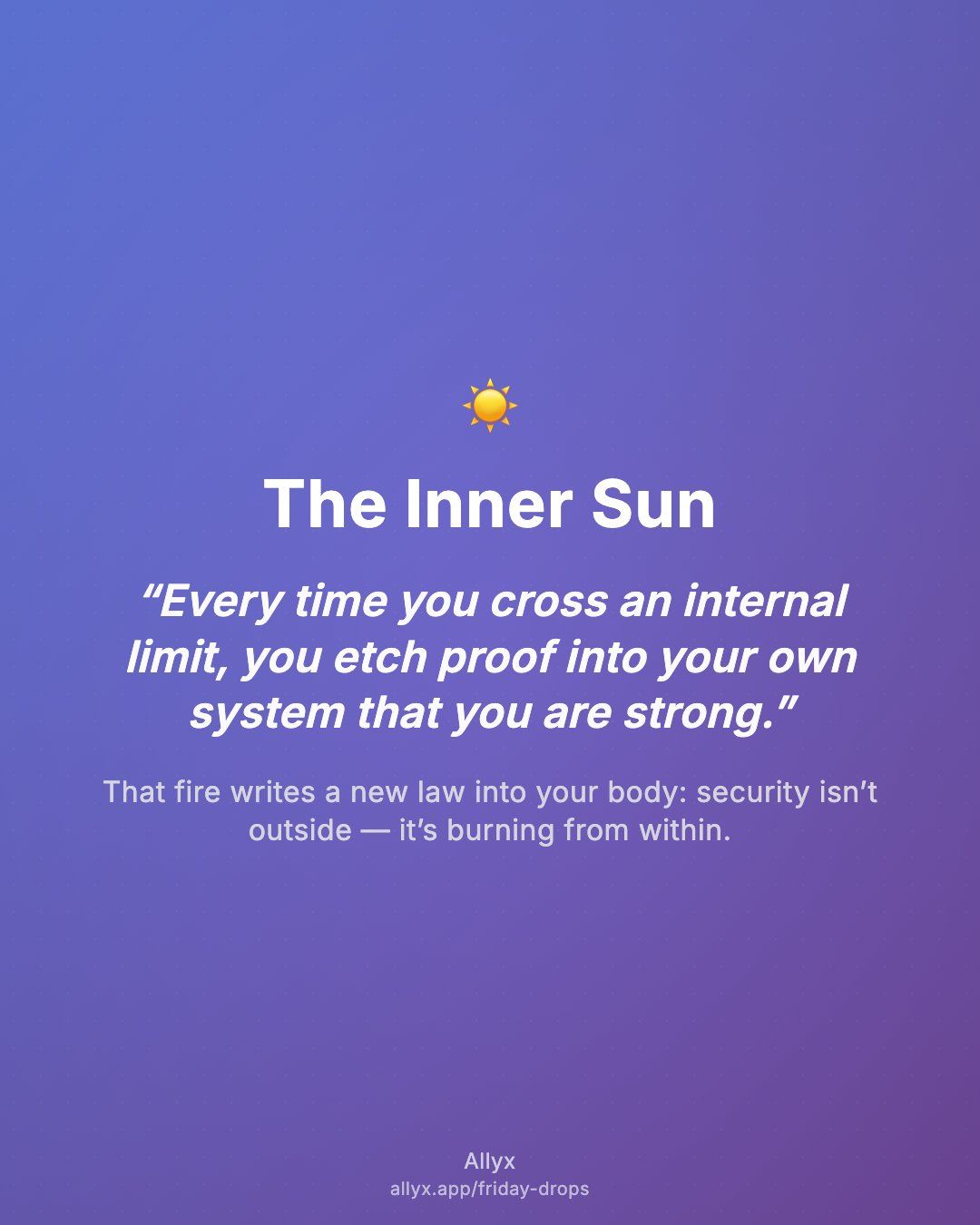 Shareable quote card for The Inner Sun